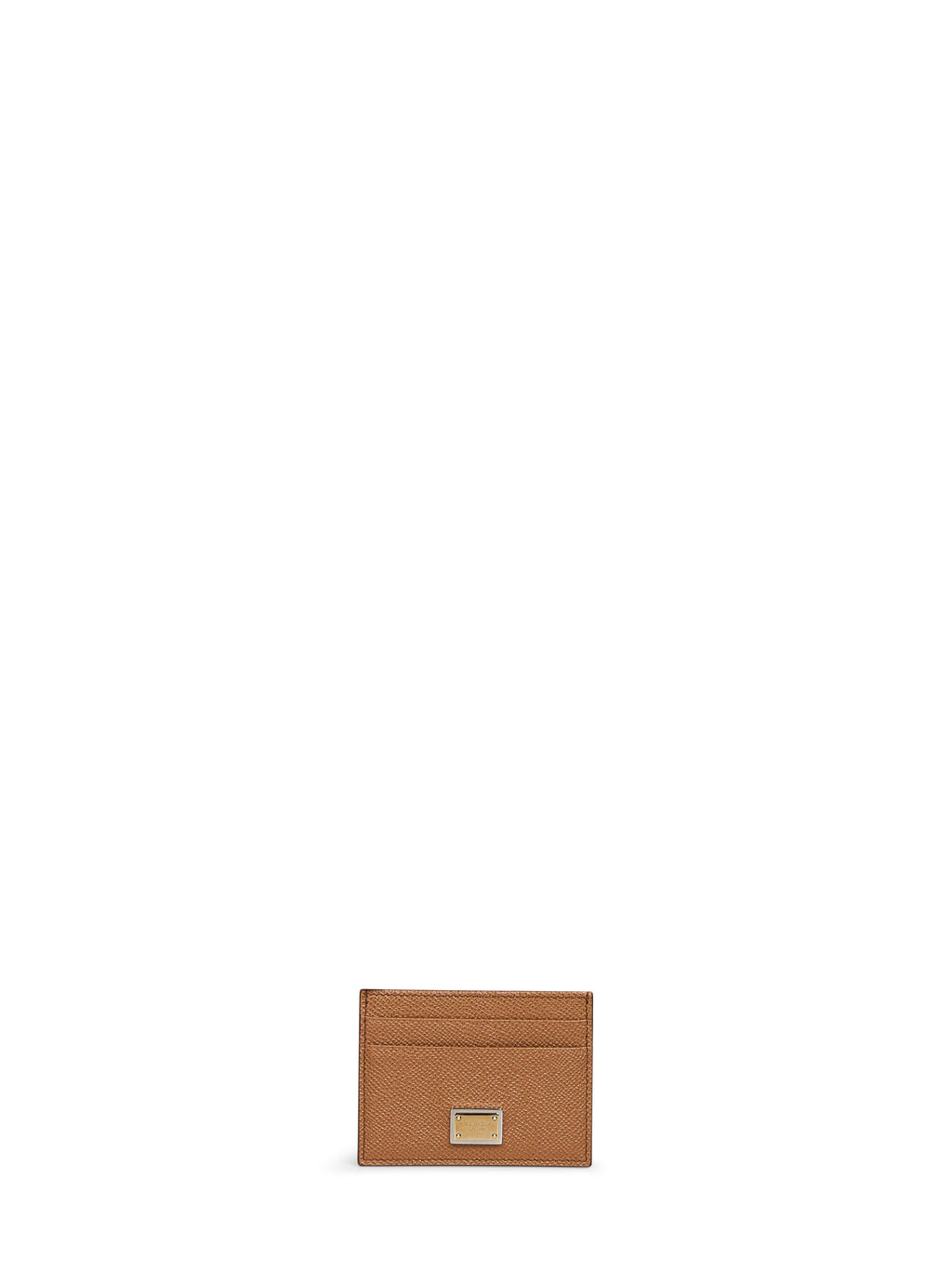 Dolce & Gabbana Women Caramel Dauphine Calf Leather Card Holder