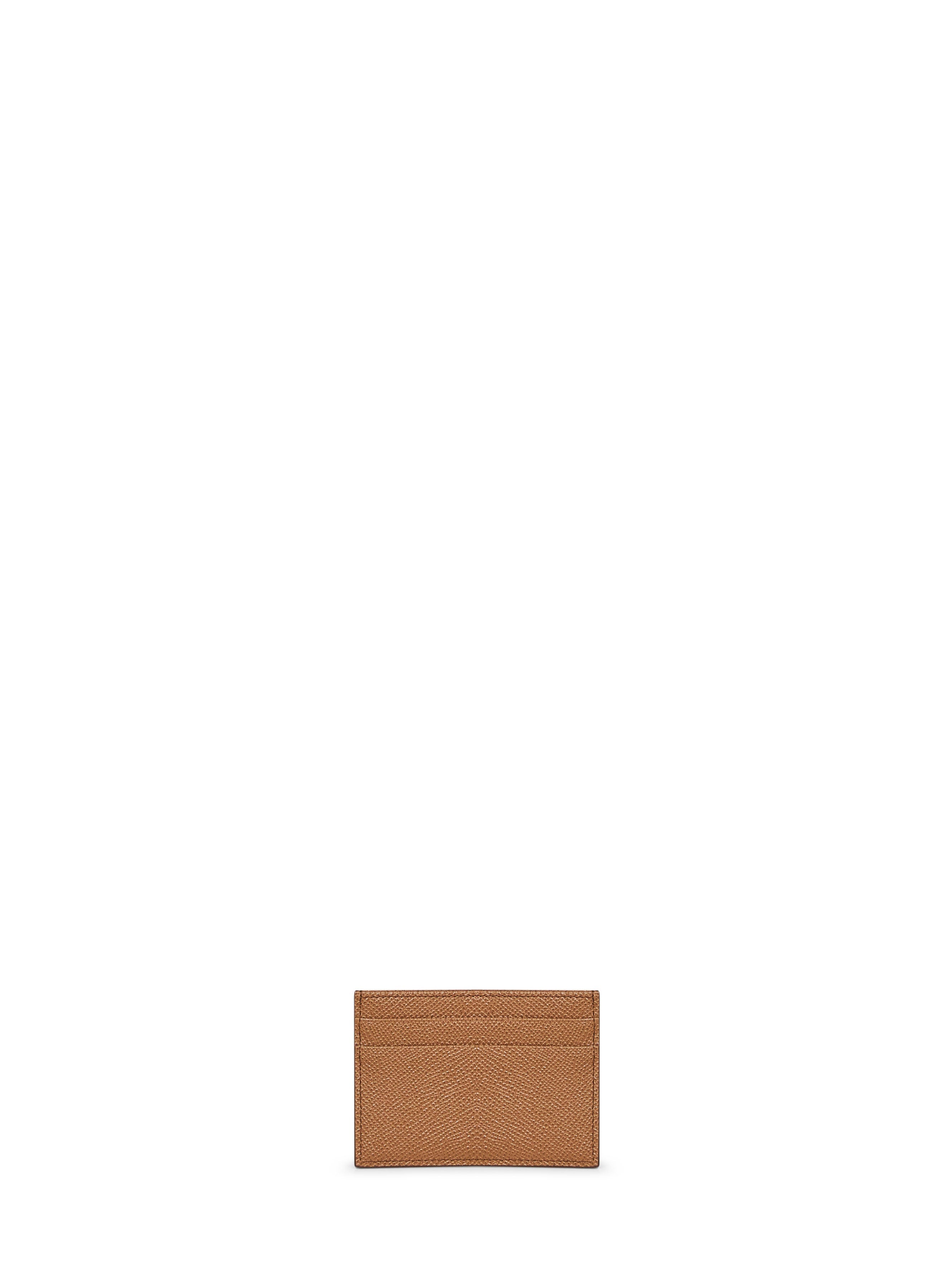 Dolce & Gabbana Women Caramel Dauphine Calf Leather Card Holder
