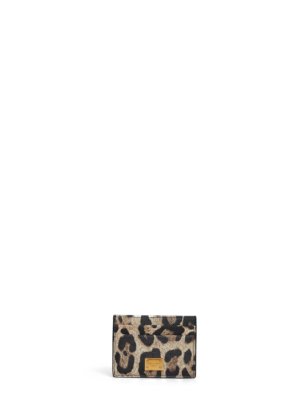 Dolce & Gabbana Women Leo-Print Dauphine Card Holder With Logo Tag