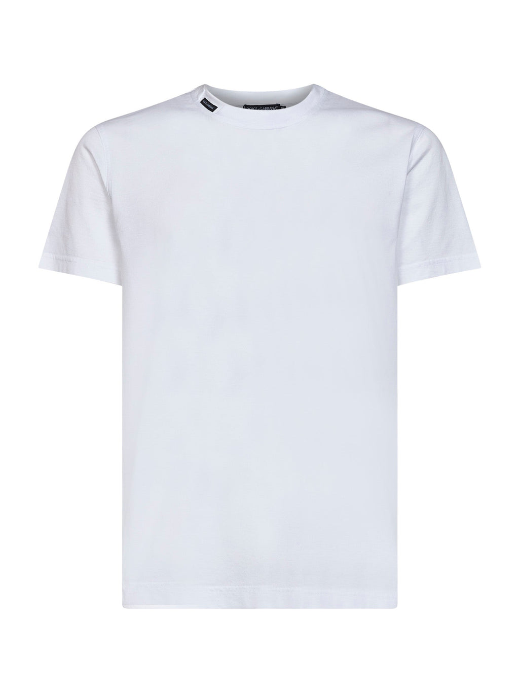 Dolce & Gabbana Men White Cotton Jersey T-Shirt With Logo Label