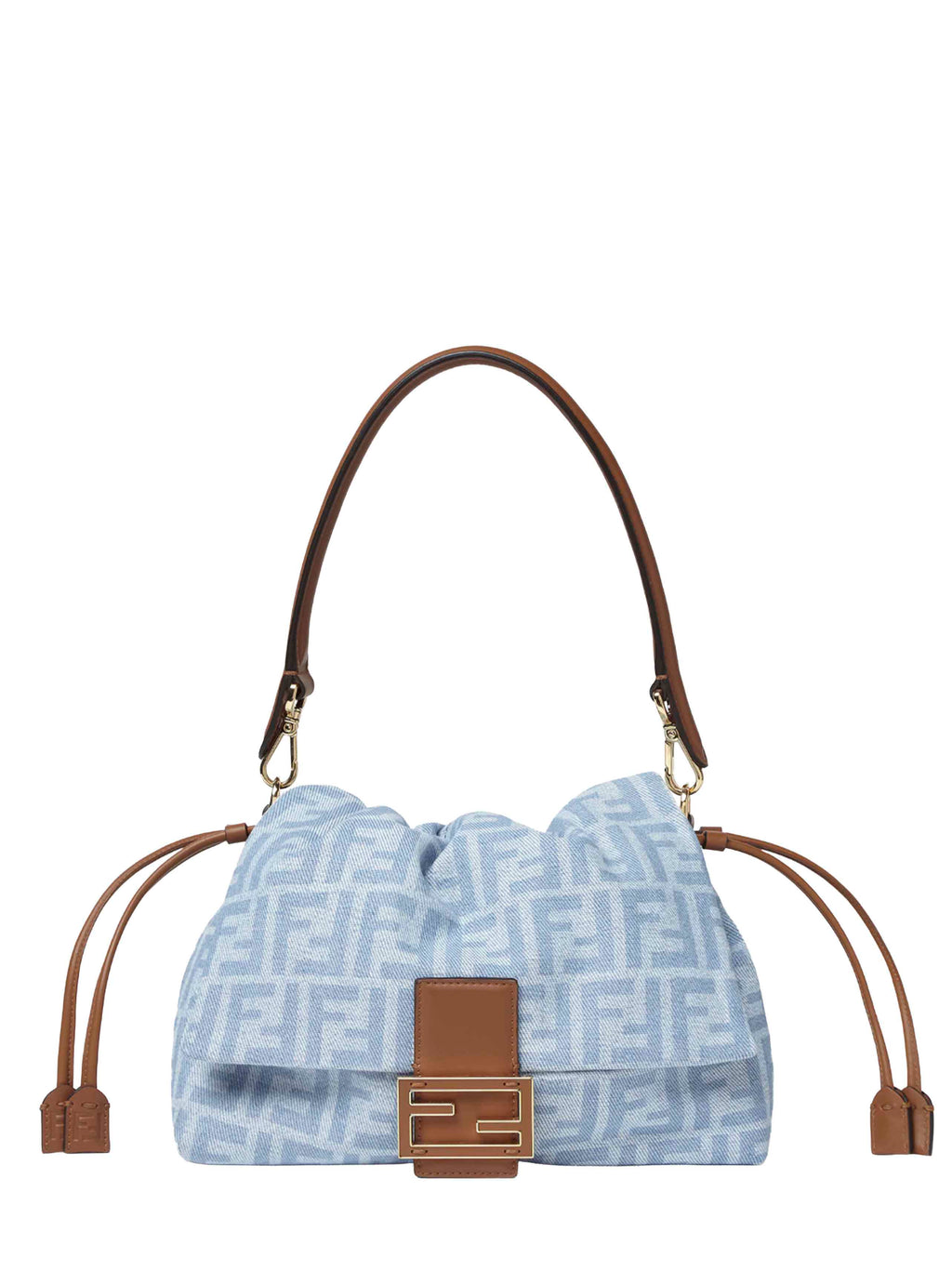 Fendi Women Light Blue Medium Baguette Mamma Bag