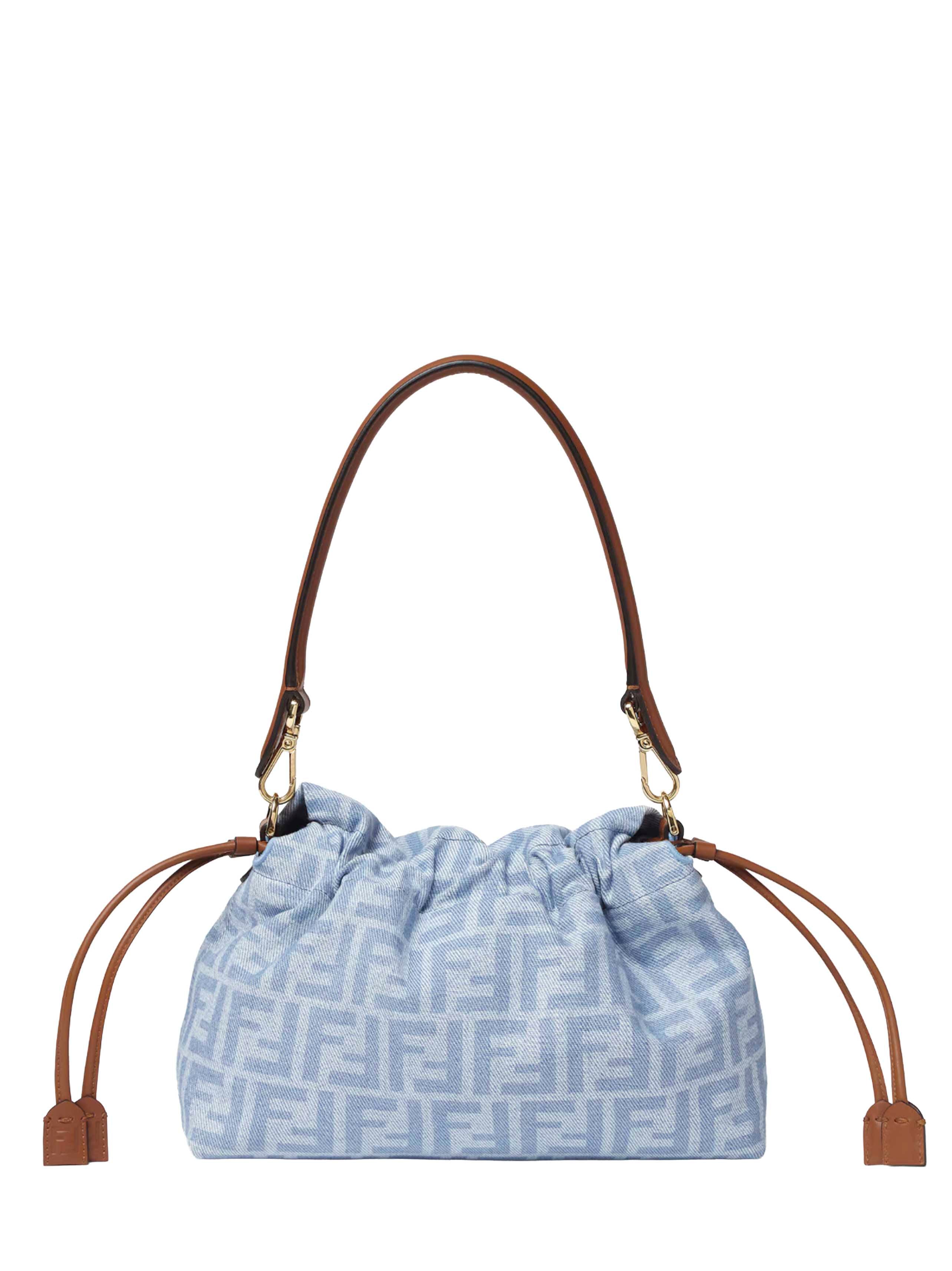 Fendi Women Light Blue Medium Baguette Mamma Bag