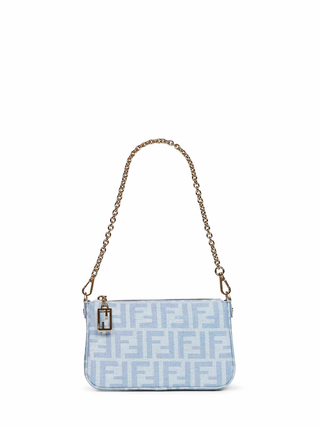 Fendi Women Light Blue Baguette Pouch Bag