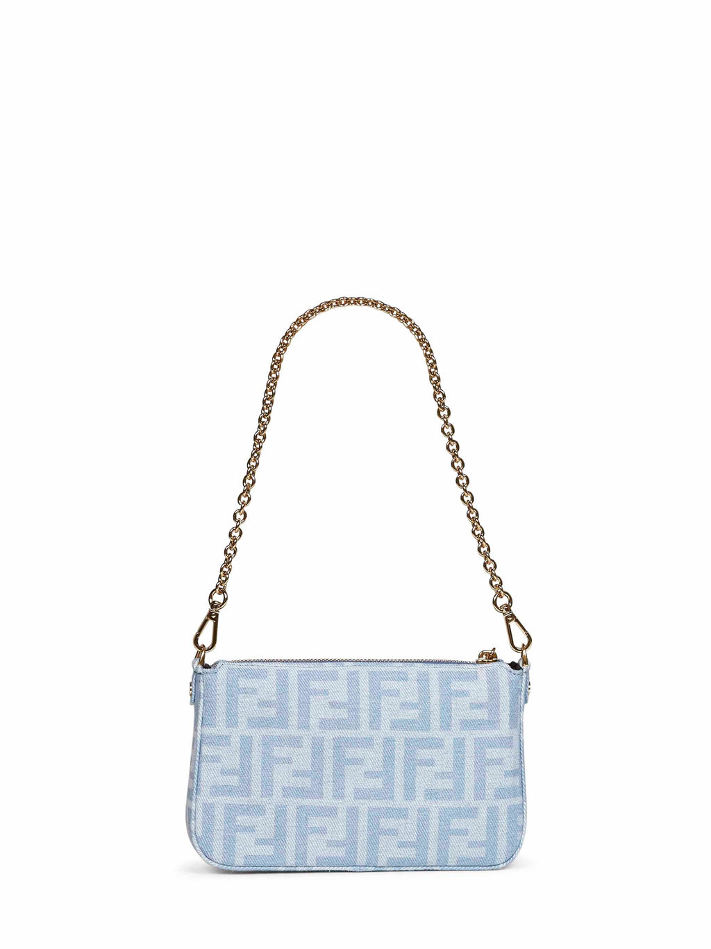 Fendi Women Light Blue Baguette Pouch Bag