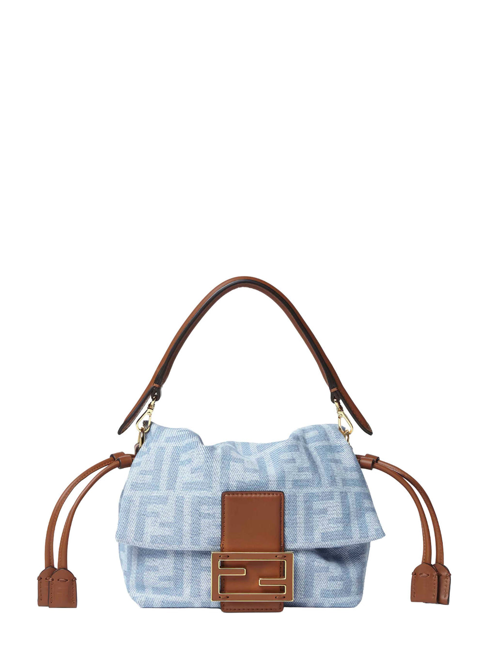 Fendi Women Light Blue Mamma Baguette Small Mini Bag