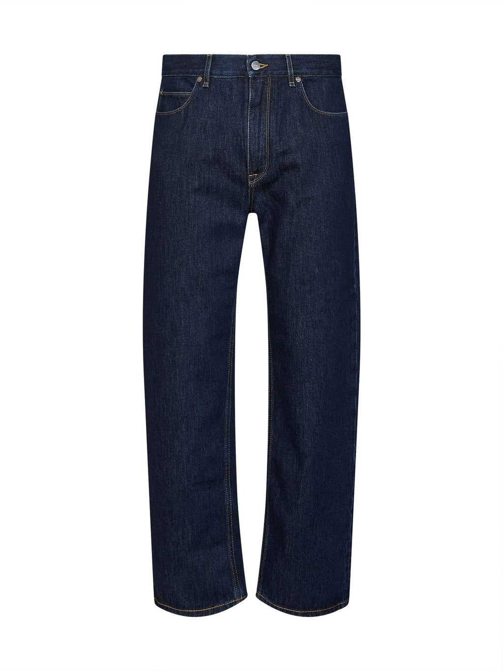 Fendi Men Dark Blue Cotton Denim Straight Jeans