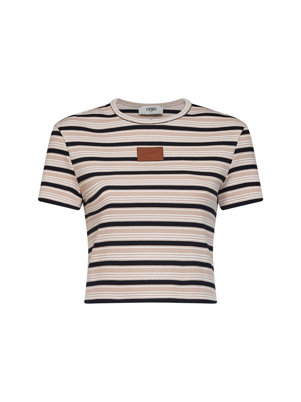 Fendi Women Multicolor Striped Cotton Cropped Top