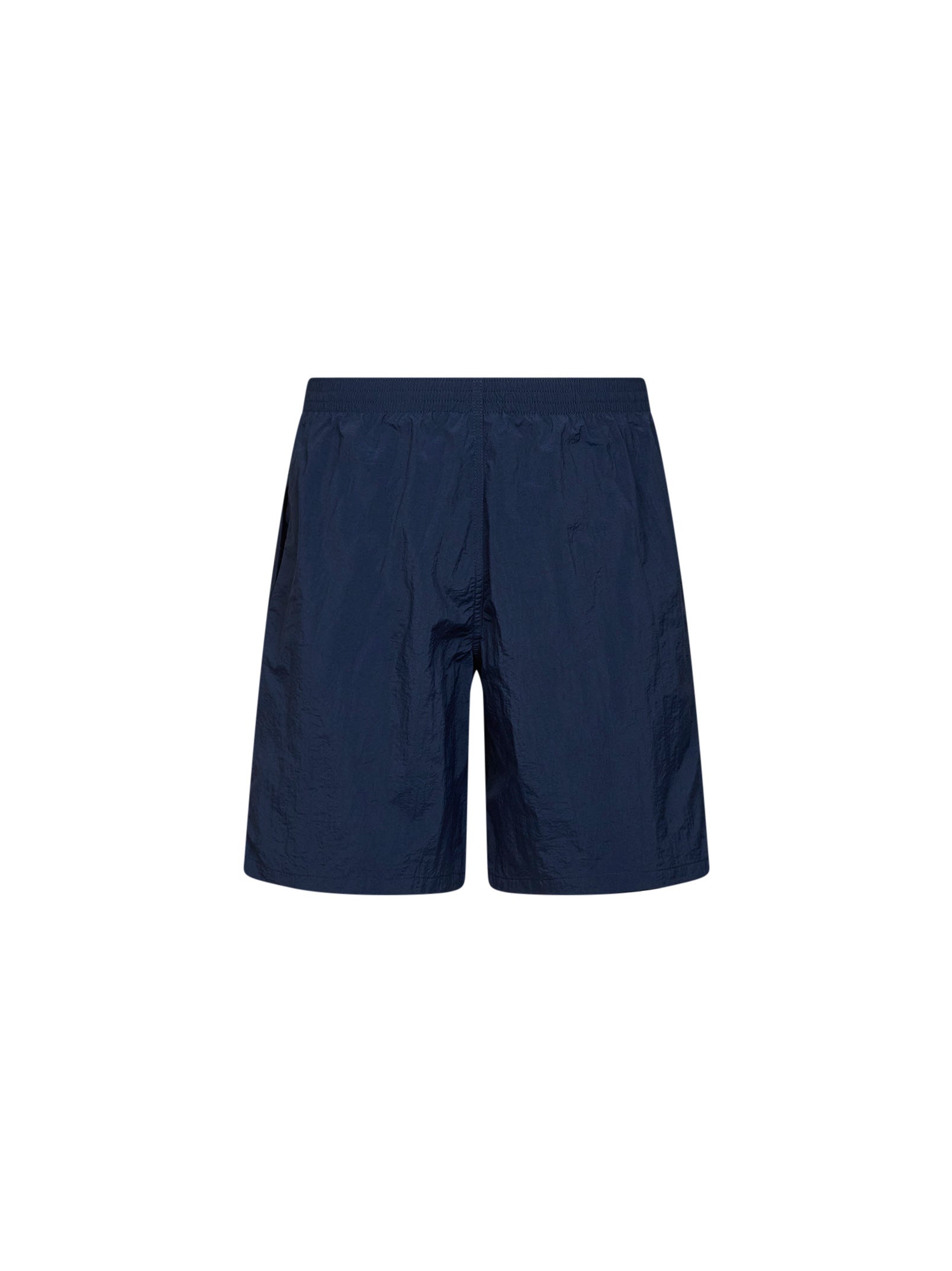 Fendi Men Dark Blue Nylon Embroidered Swim Shorts