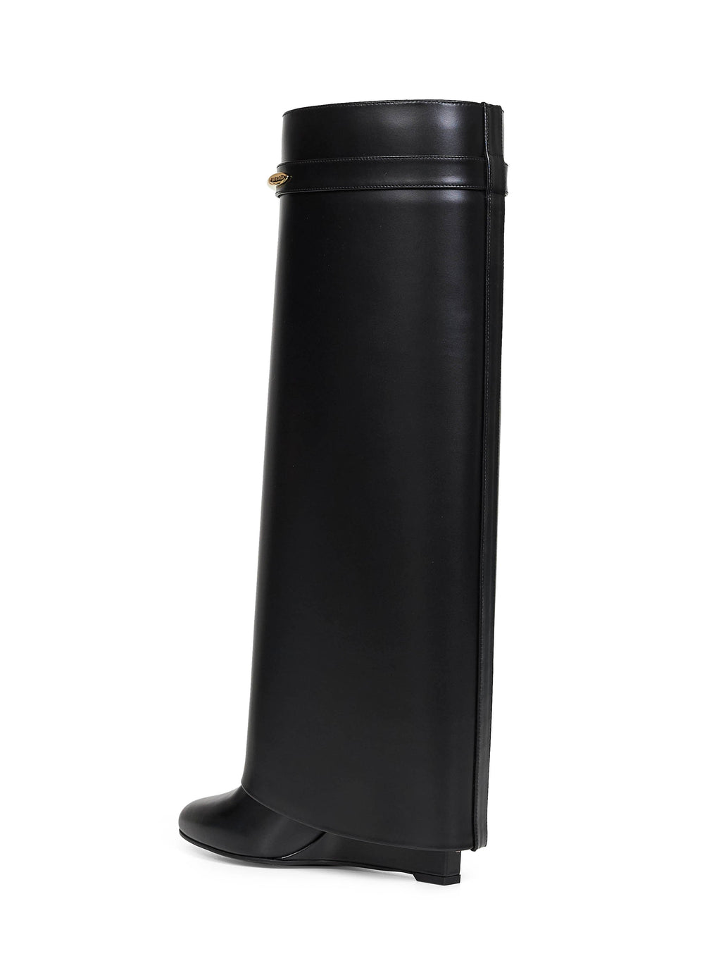 Givenchy Women Black Leather Shark Pinch Knee-High Boots