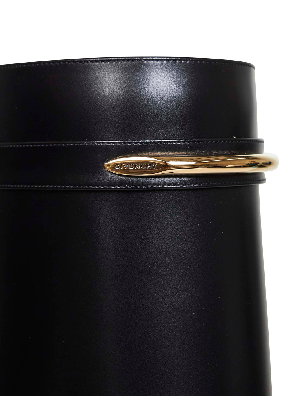 Givenchy Women Black Leather Shark Pinch Knee-High Boots