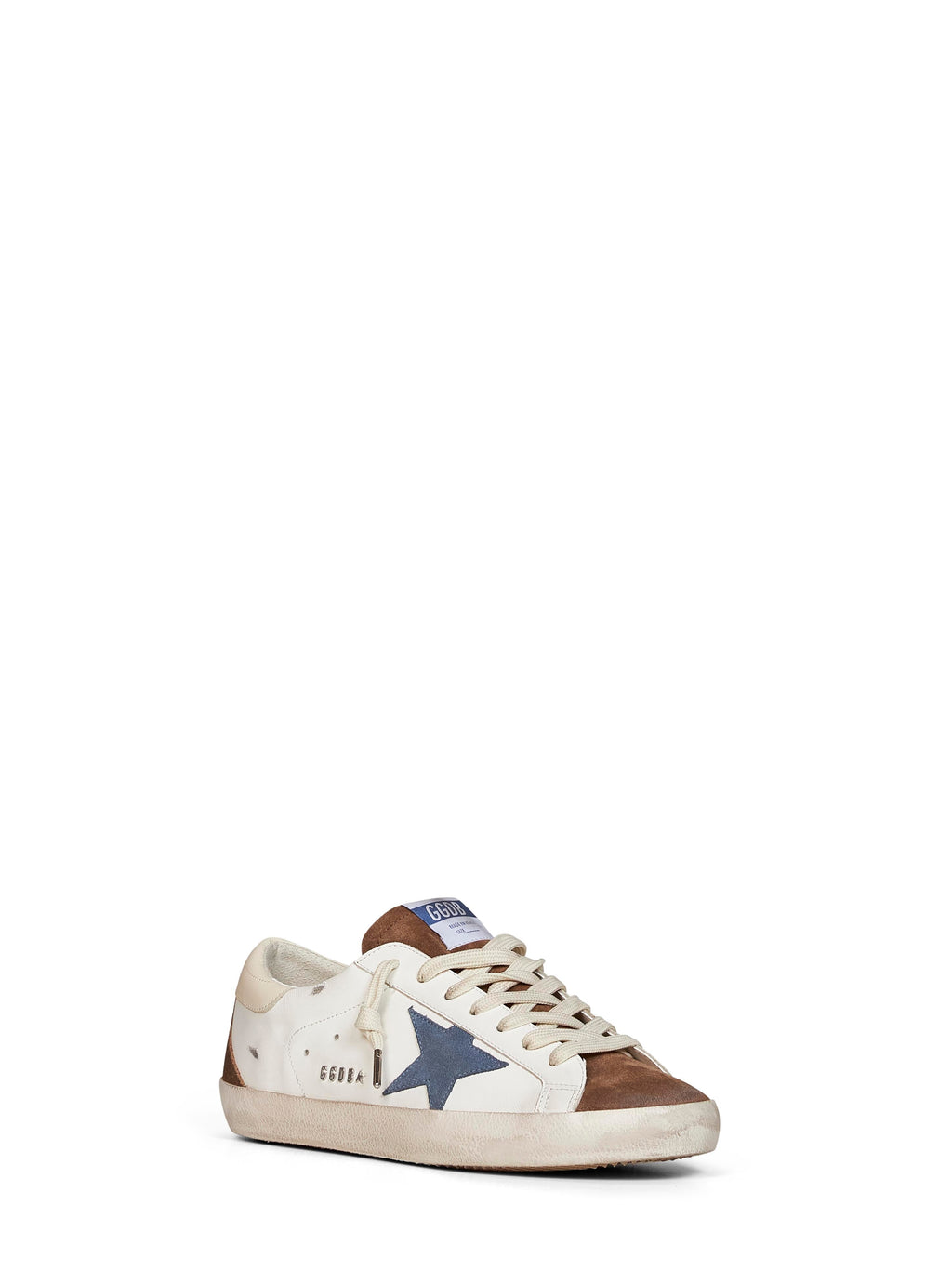 Golden Goose Men White Leather Super-Star Sneakers