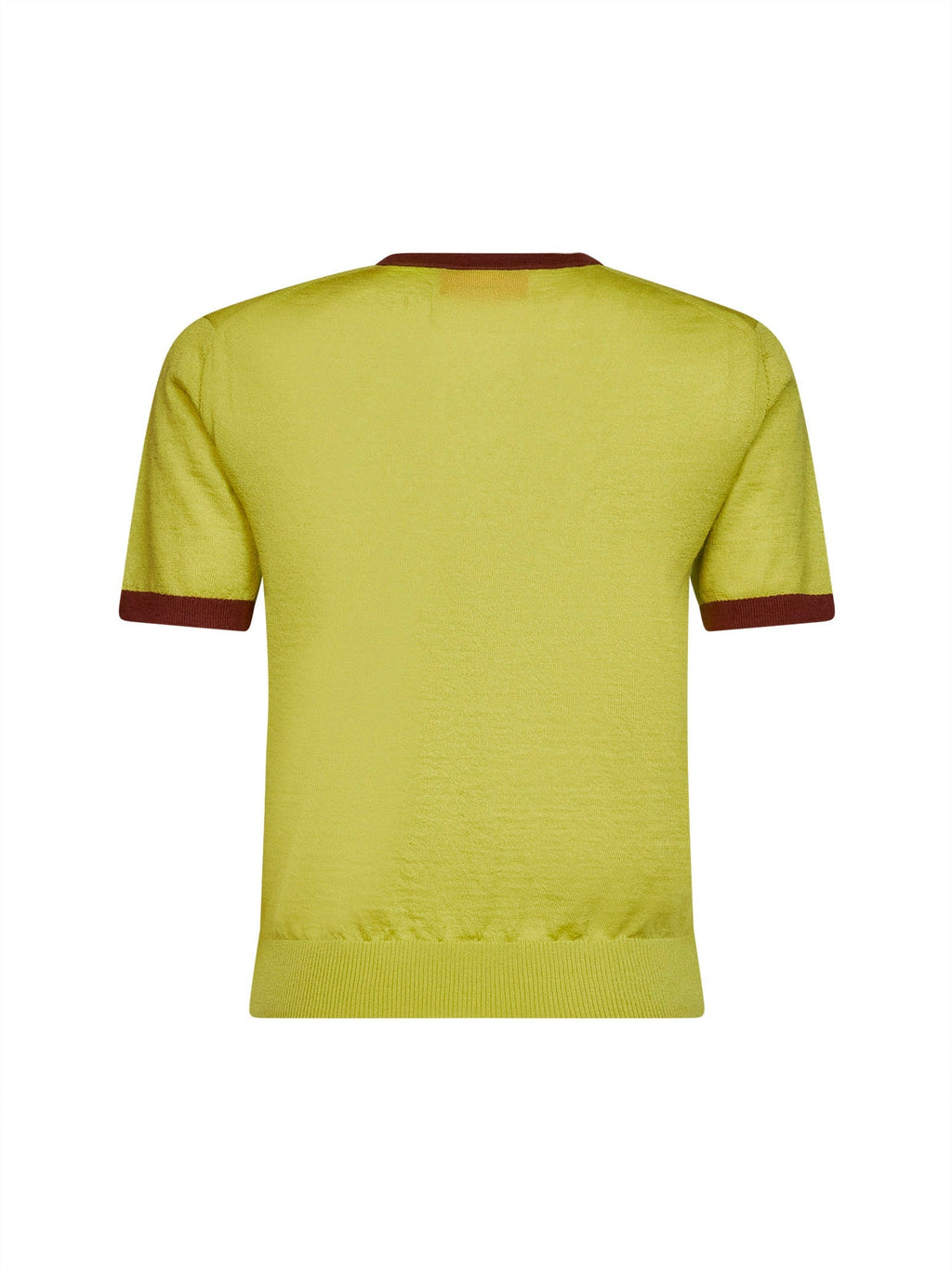 Guest In Residence Women Green Cashmere Knit Airy Ringer T-Shirt