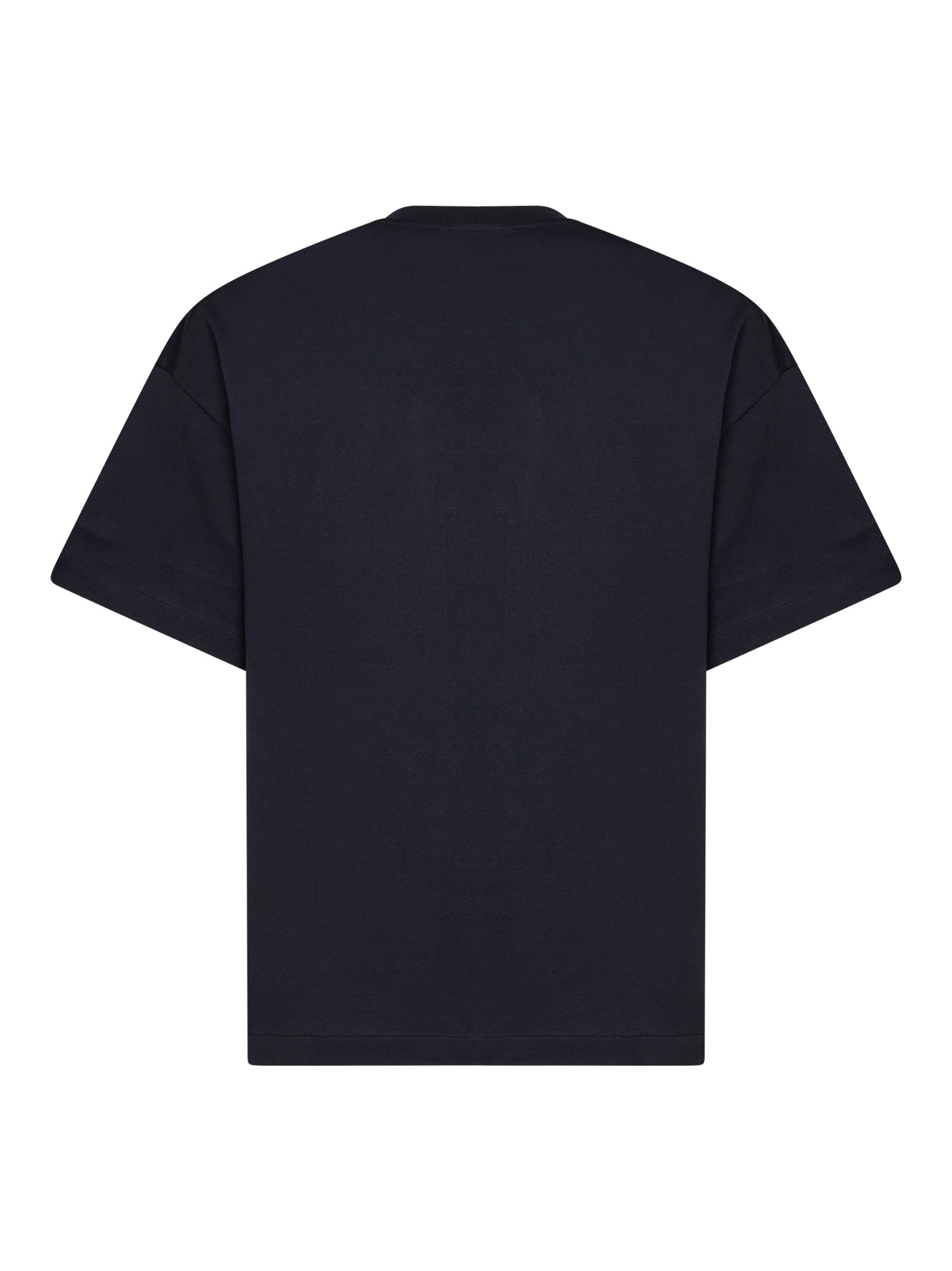 Jil Sander Men Midnight Blue Cotton Boxy T-Shirt With Jil Sander Logo