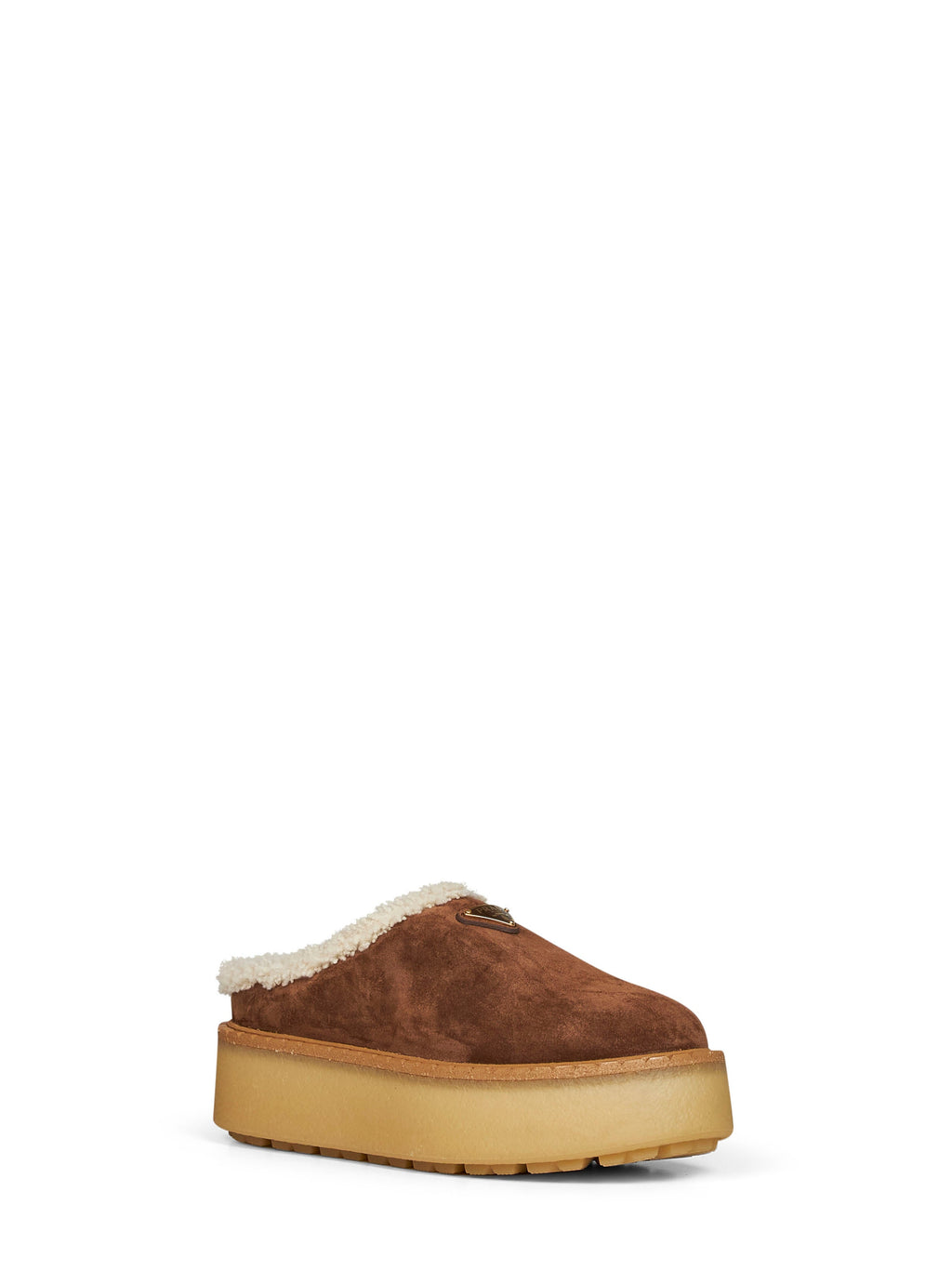 Prada Calzature Women Cocoa Suede Slippers