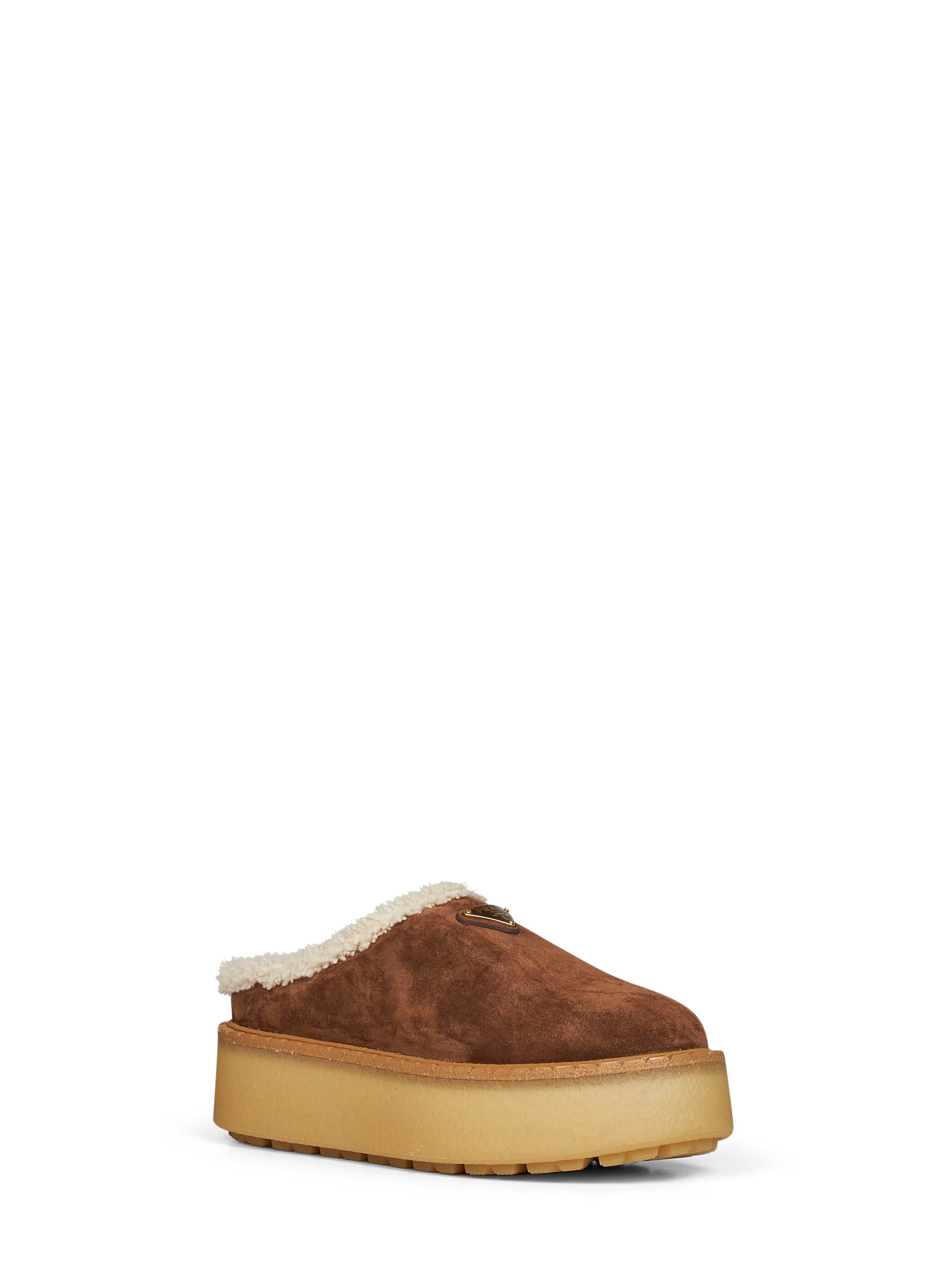 Prada Calzature Women Cocoa Suede Slippers