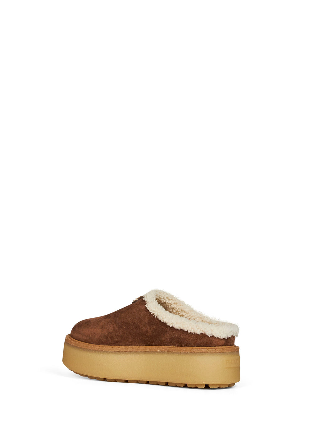Prada Calzature Women Cocoa Suede Slippers