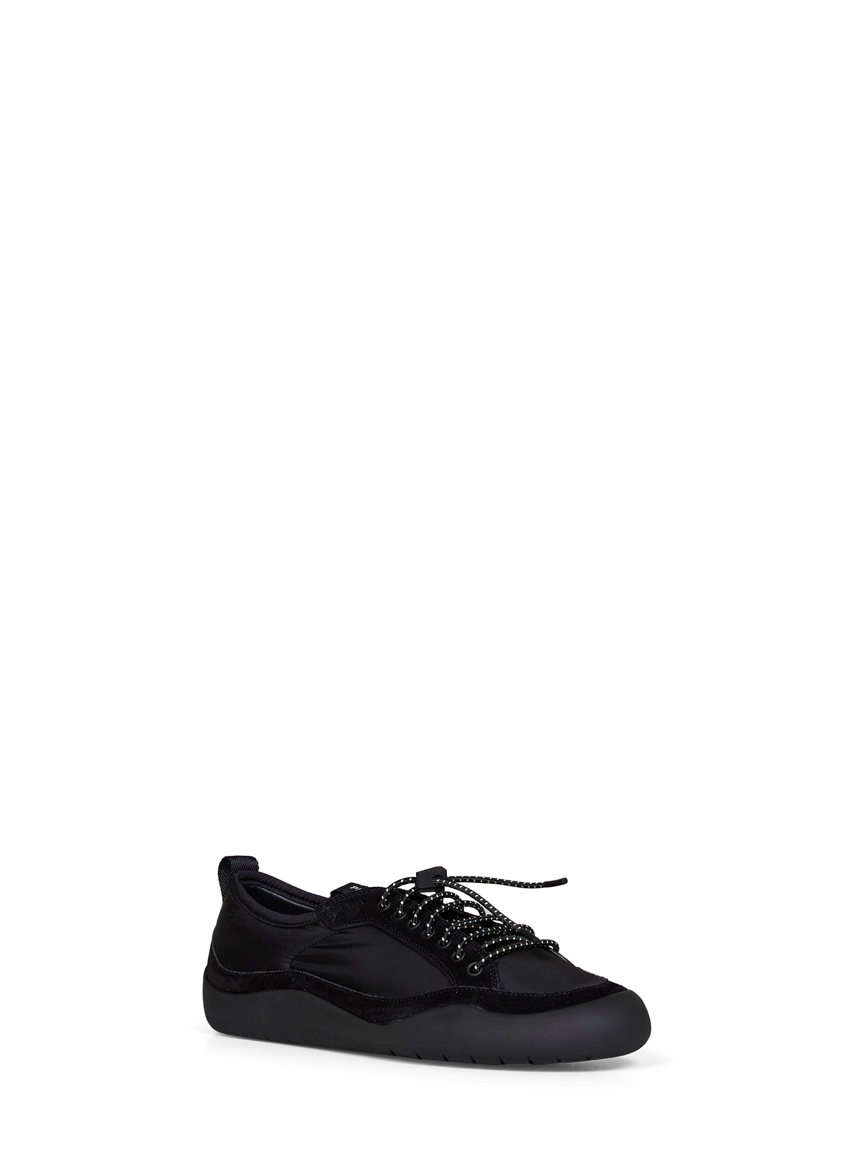 Prada Calzature Men Black Re-Nylon And Suede Speedrock Sneakers
