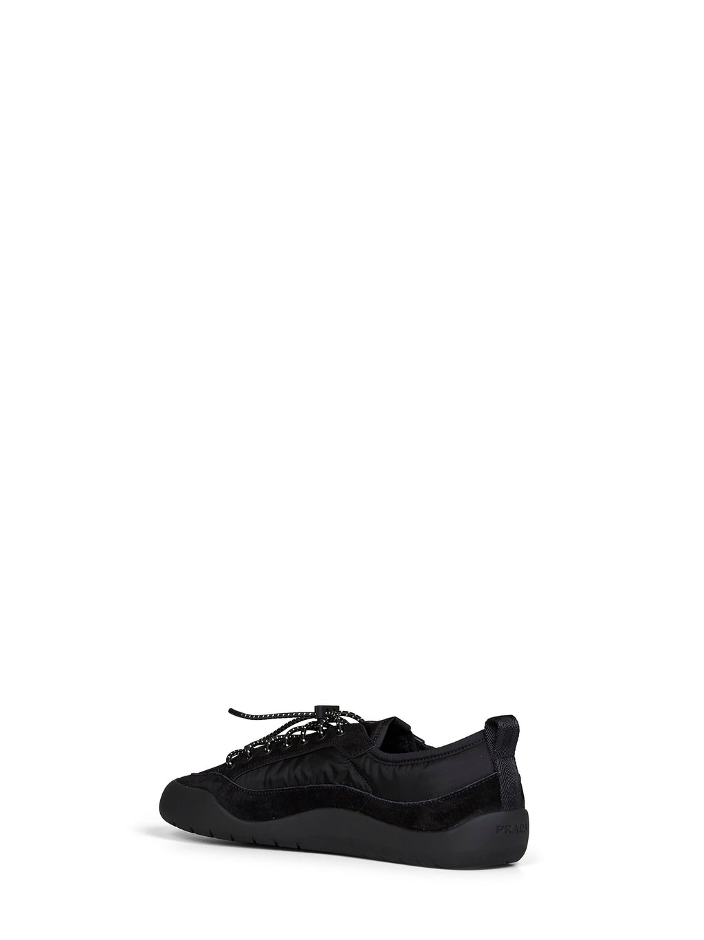 Prada Calzature Men Black Re-Nylon And Suede Speedrock Sneakers