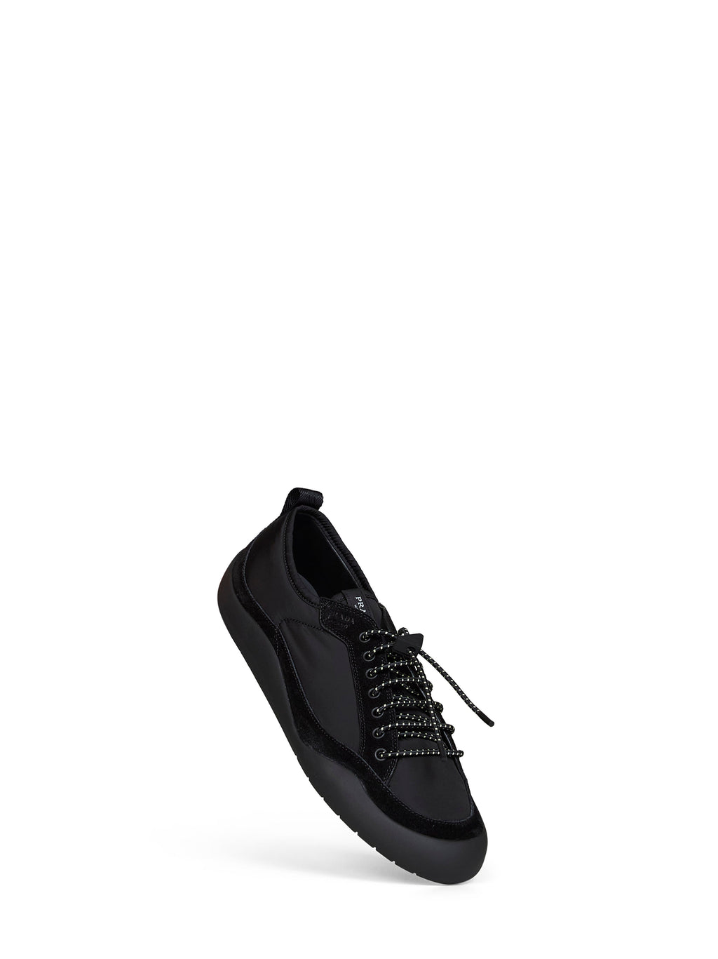 Prada Calzature Men Black Re-Nylon And Suede Speedrock Sneakers