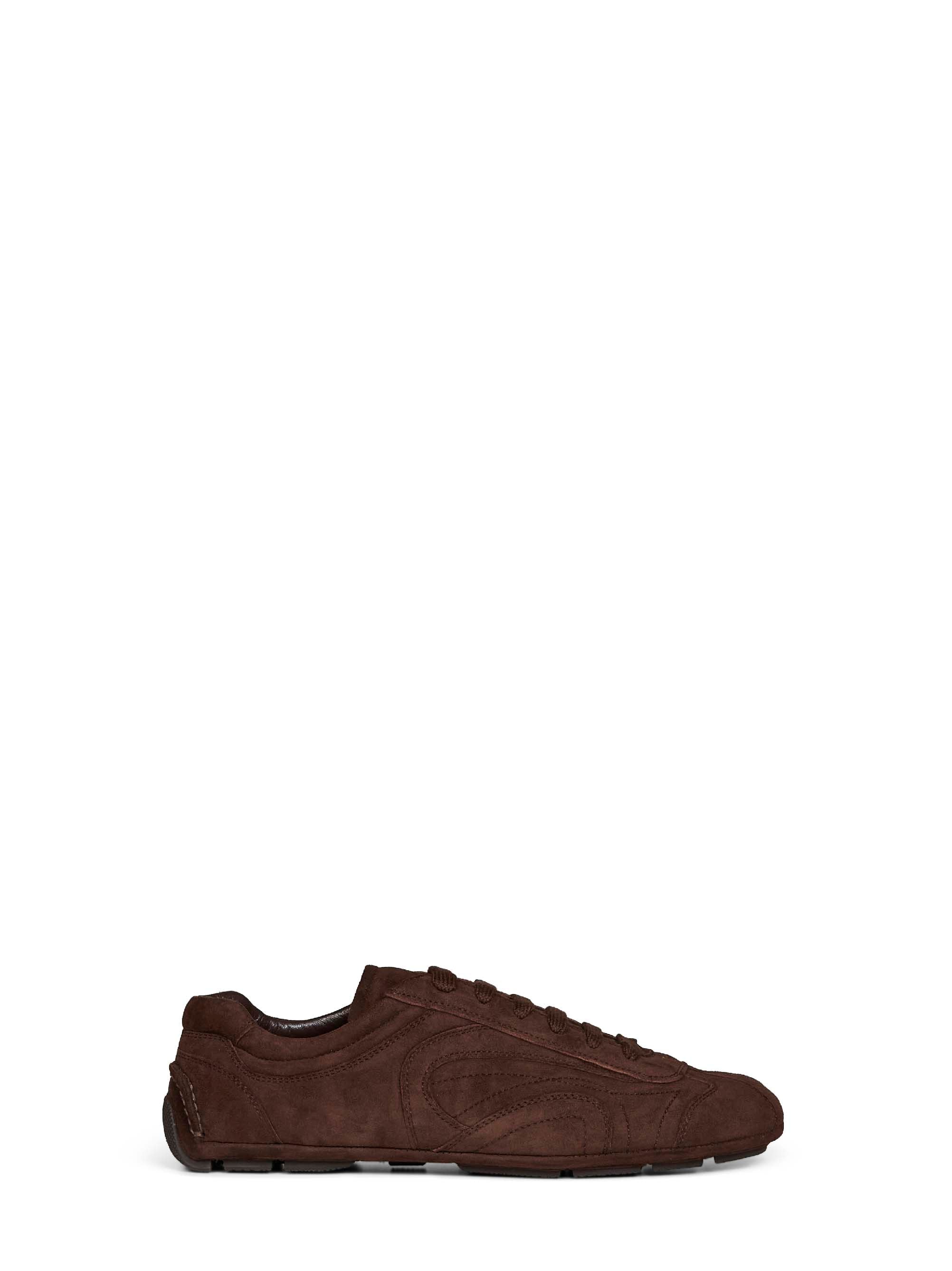 Prada Calzature Men Dark Brown Montecarlo Re-Edition 2005 Sneakers