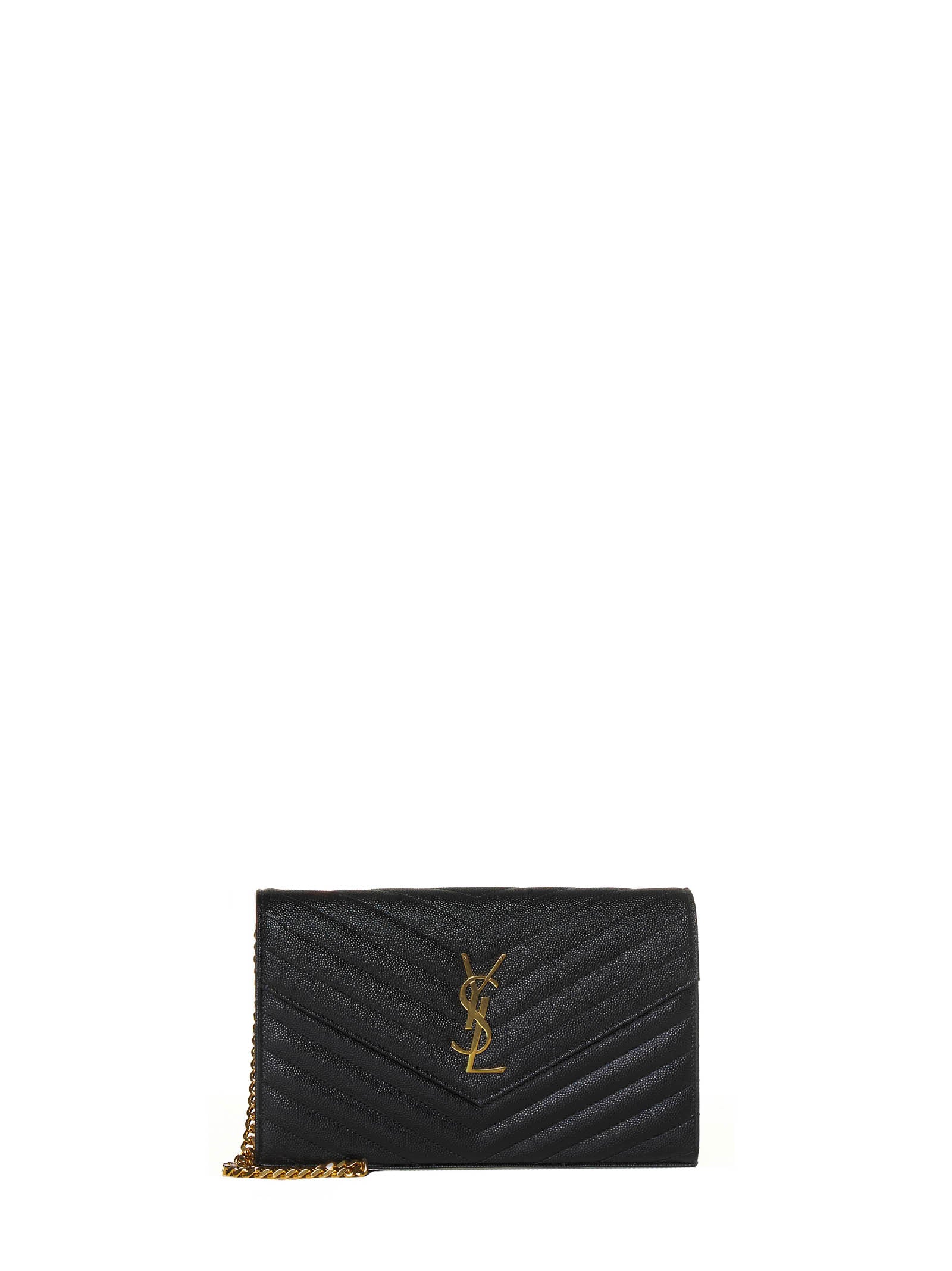 Saint Laurent Women Classic Cassandre Pouch In Grain De Poudre Leather By Saint Laurent