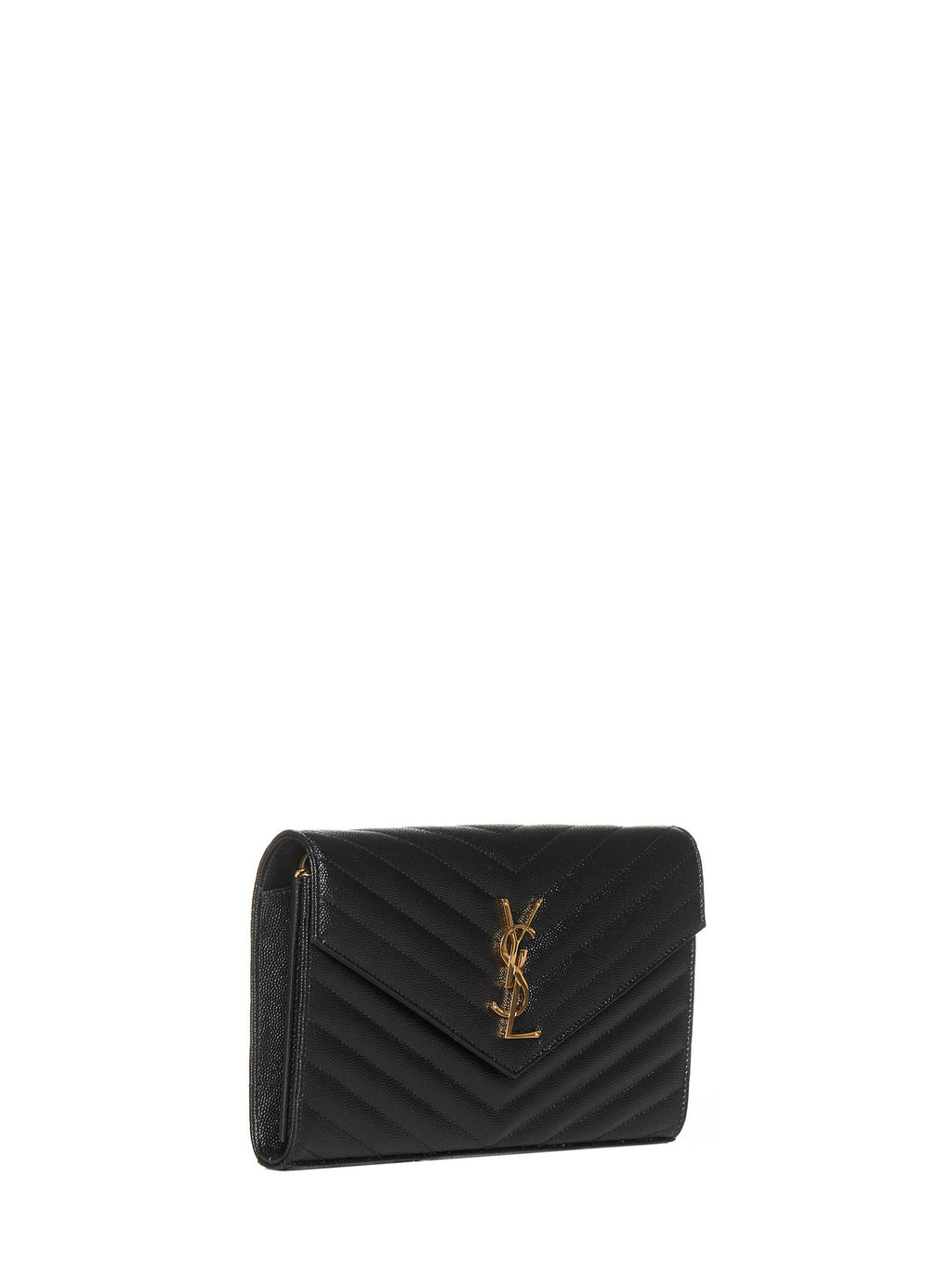 Saint Laurent Women Classic Cassandre Pouch In Grain De Poudre Leather By Saint Laurent