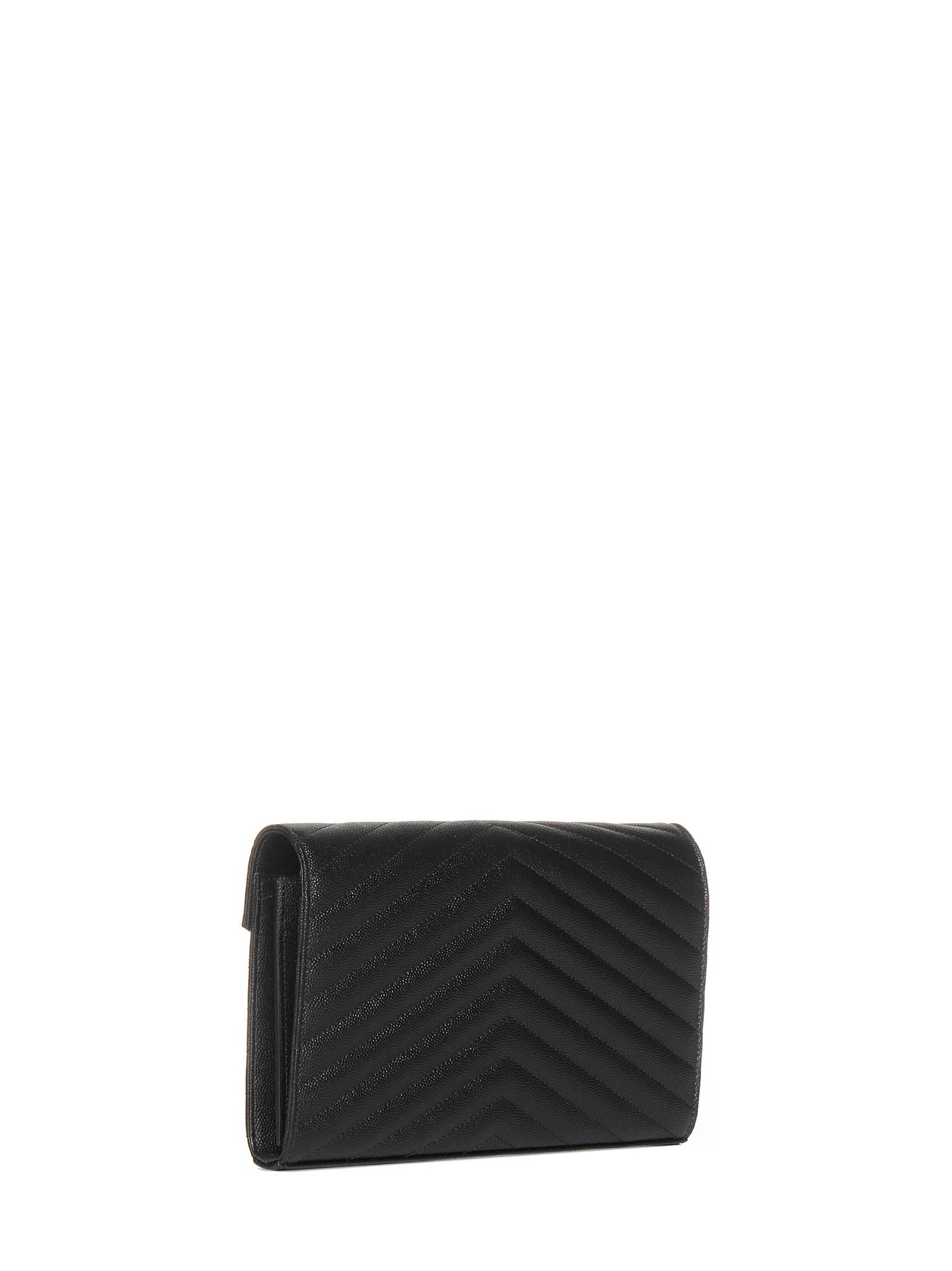 Saint Laurent Women Classic Cassandre Pouch In Grain De Poudre Leather By Saint Laurent