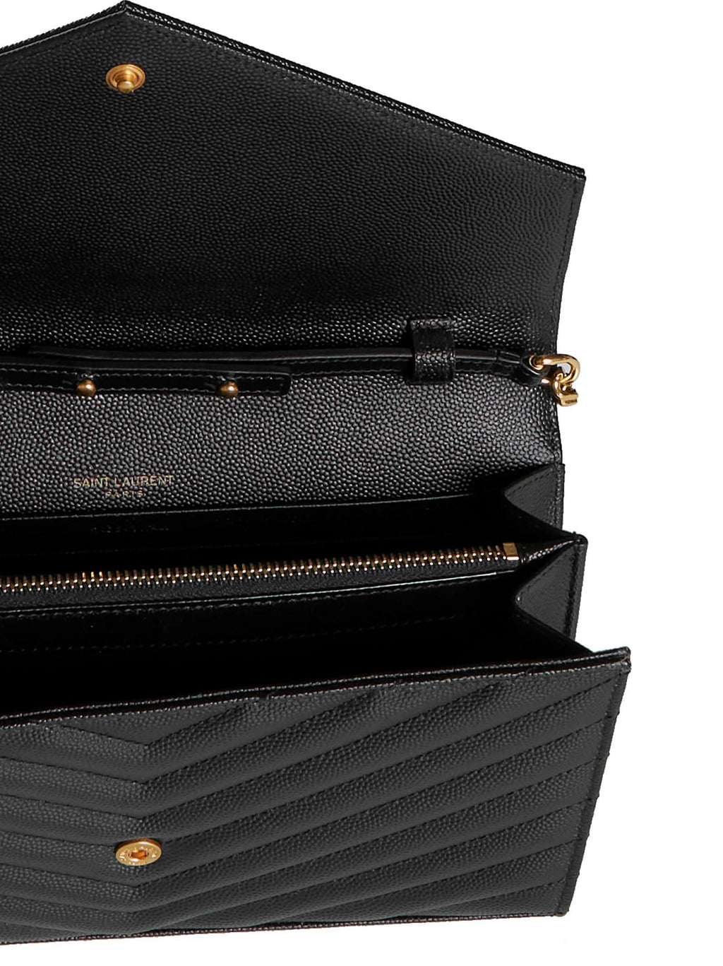Saint Laurent Women Classic Cassandre Pouch In Grain De Poudre Leather By Saint Laurent
