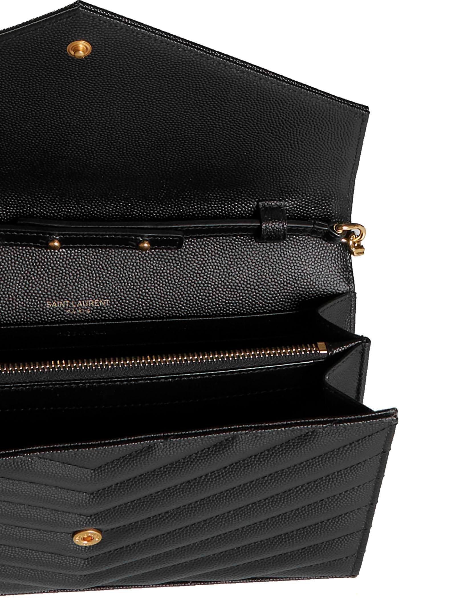 Saint Laurent Women Classic Cassandre Pouch In Grain De Poudre Leather By Saint Laurent