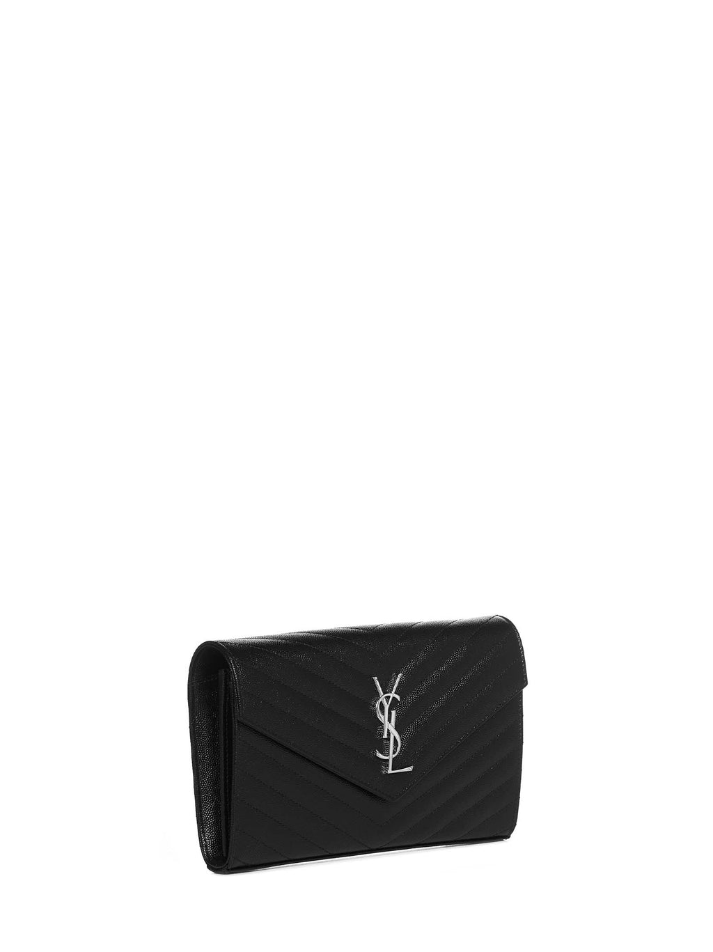 Saint Laurent Women Ysl Logo Quilted Leather Wallet On Chain Bag
