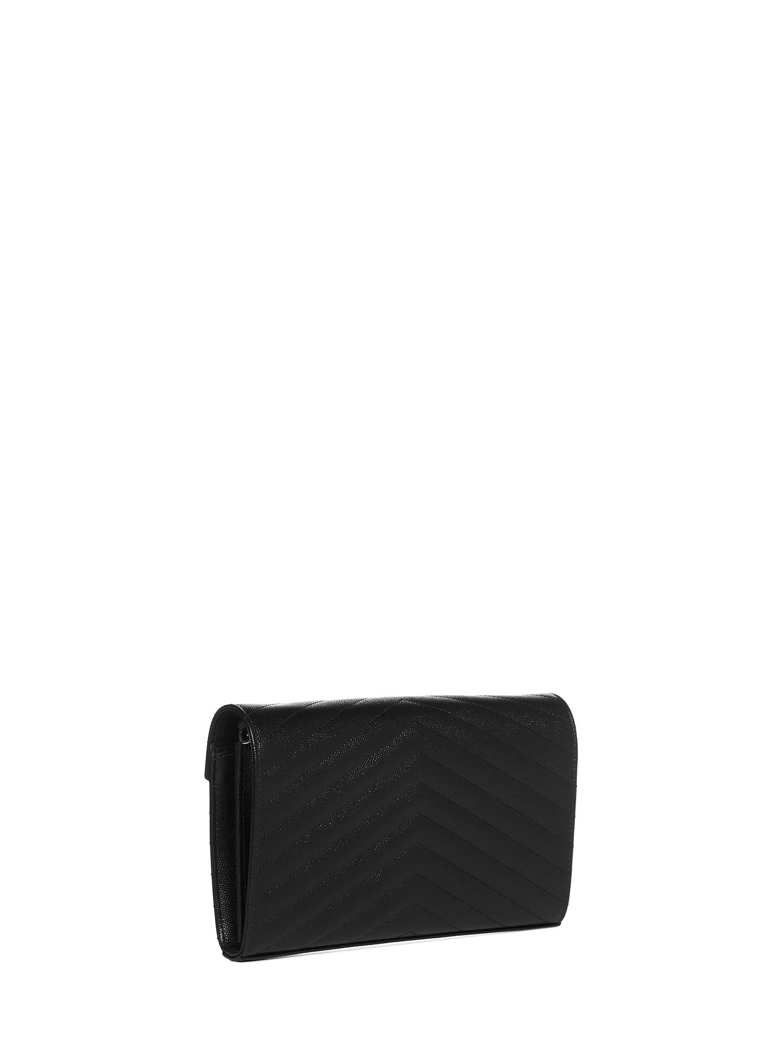 Saint Laurent Women Ysl Logo Quilted Leather Wallet On Chain Bag