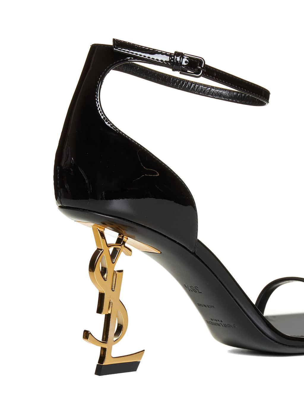 Saint Laurent Women Opyum Ysl Patent Leather Sandals
