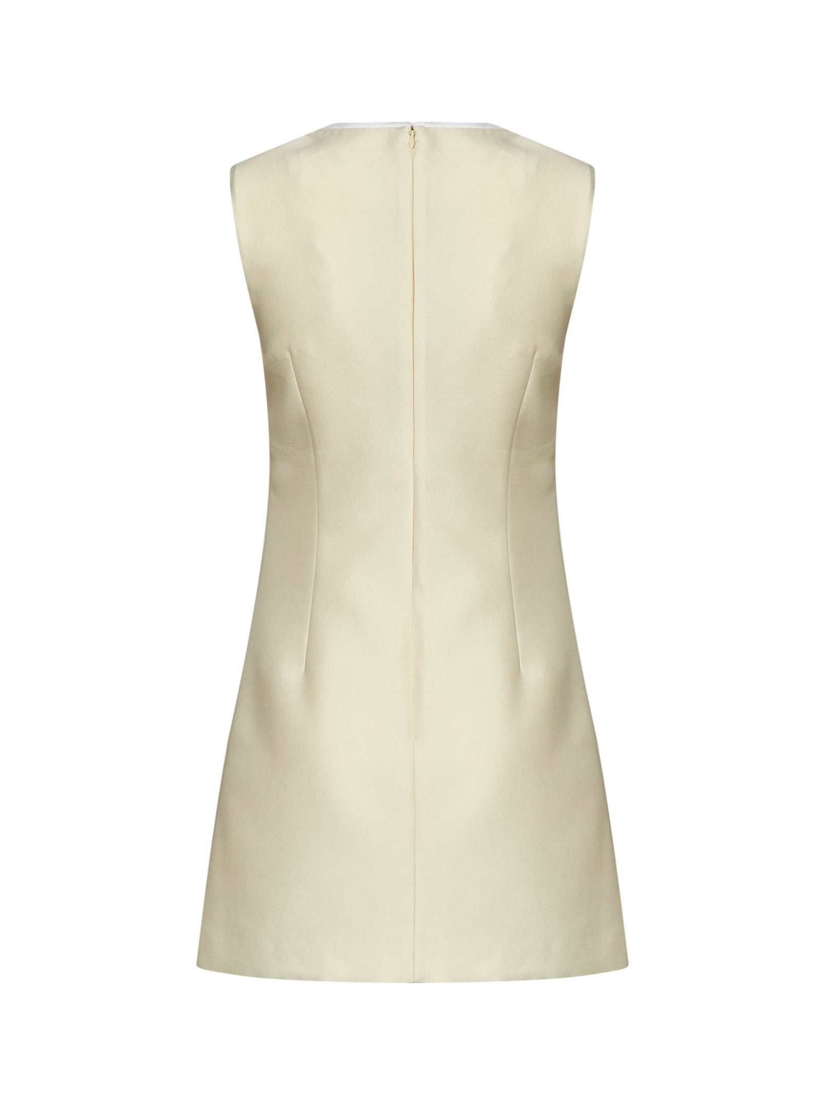 Self Portrait Women Yellow Taffeta Mini Dress With Bows Detail