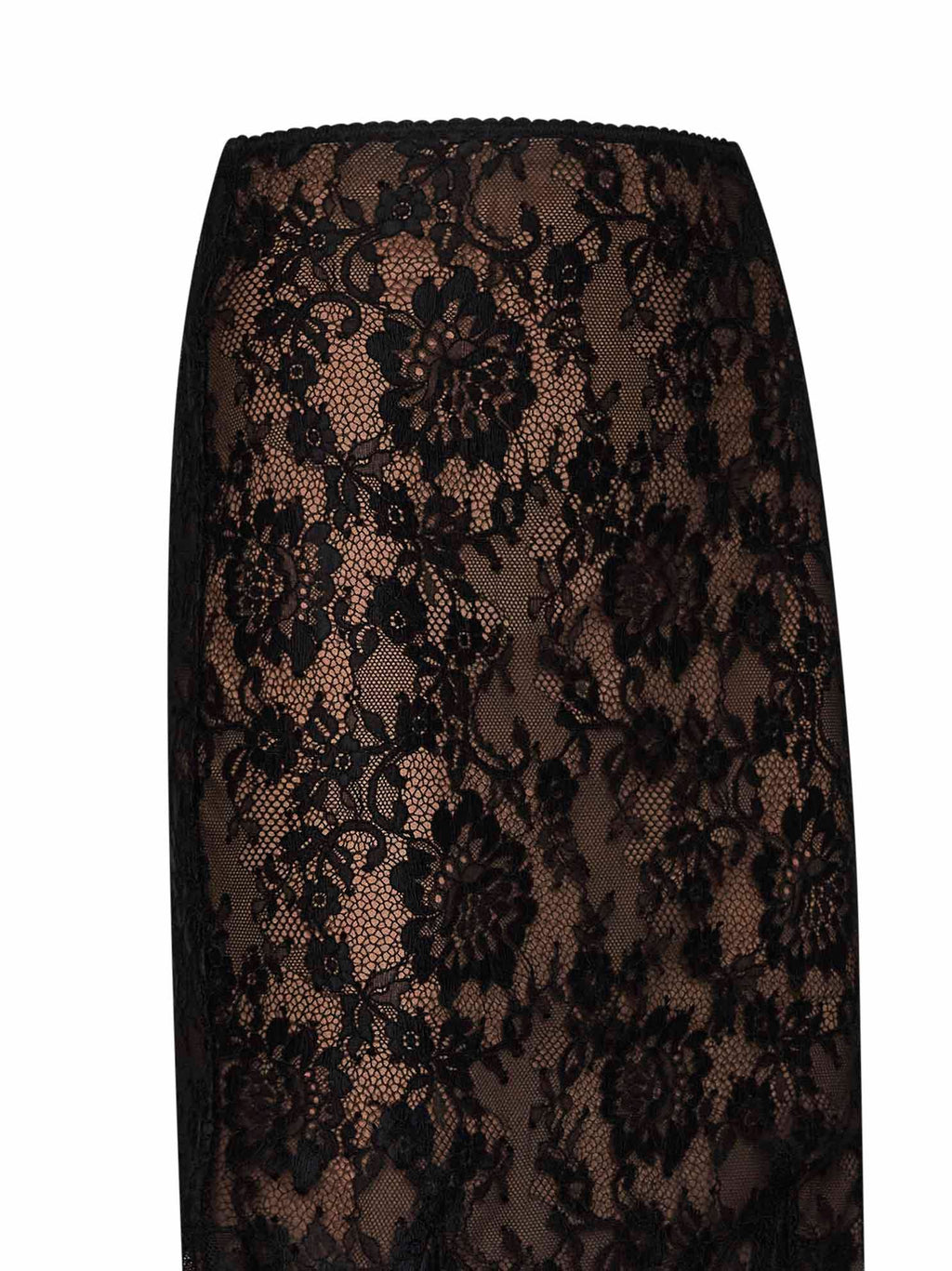 Self Portrait Women Black Lace Midi Skirt