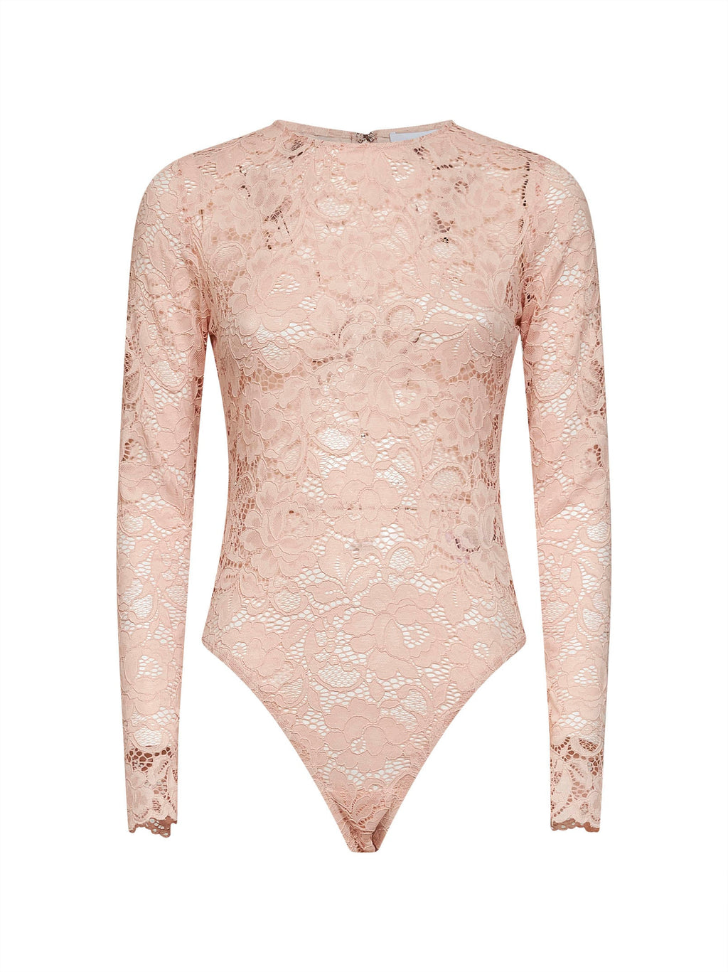 Self Portrait Women Beige Floral Lace Bodysuit