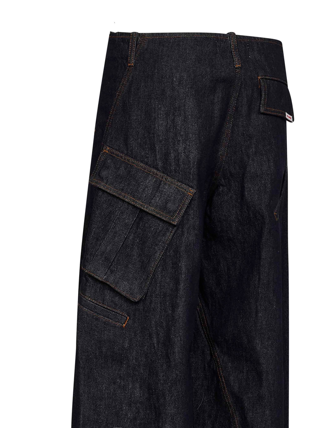 Self Portrait Women Indigo Denim Cargo Jeans