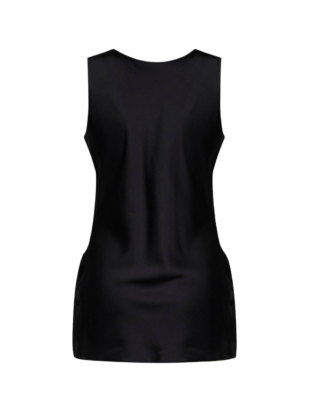 Stella Mccartney Women Black Satin Draped Top