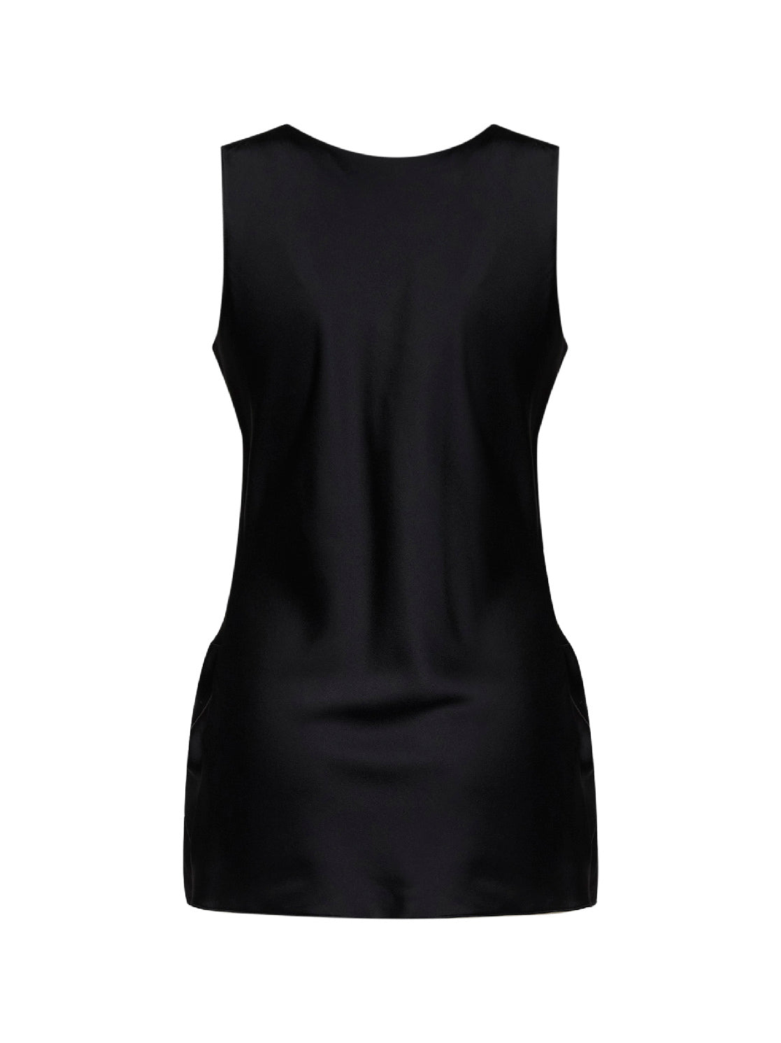 Stella Mccartney Women Black Satin Draped Top