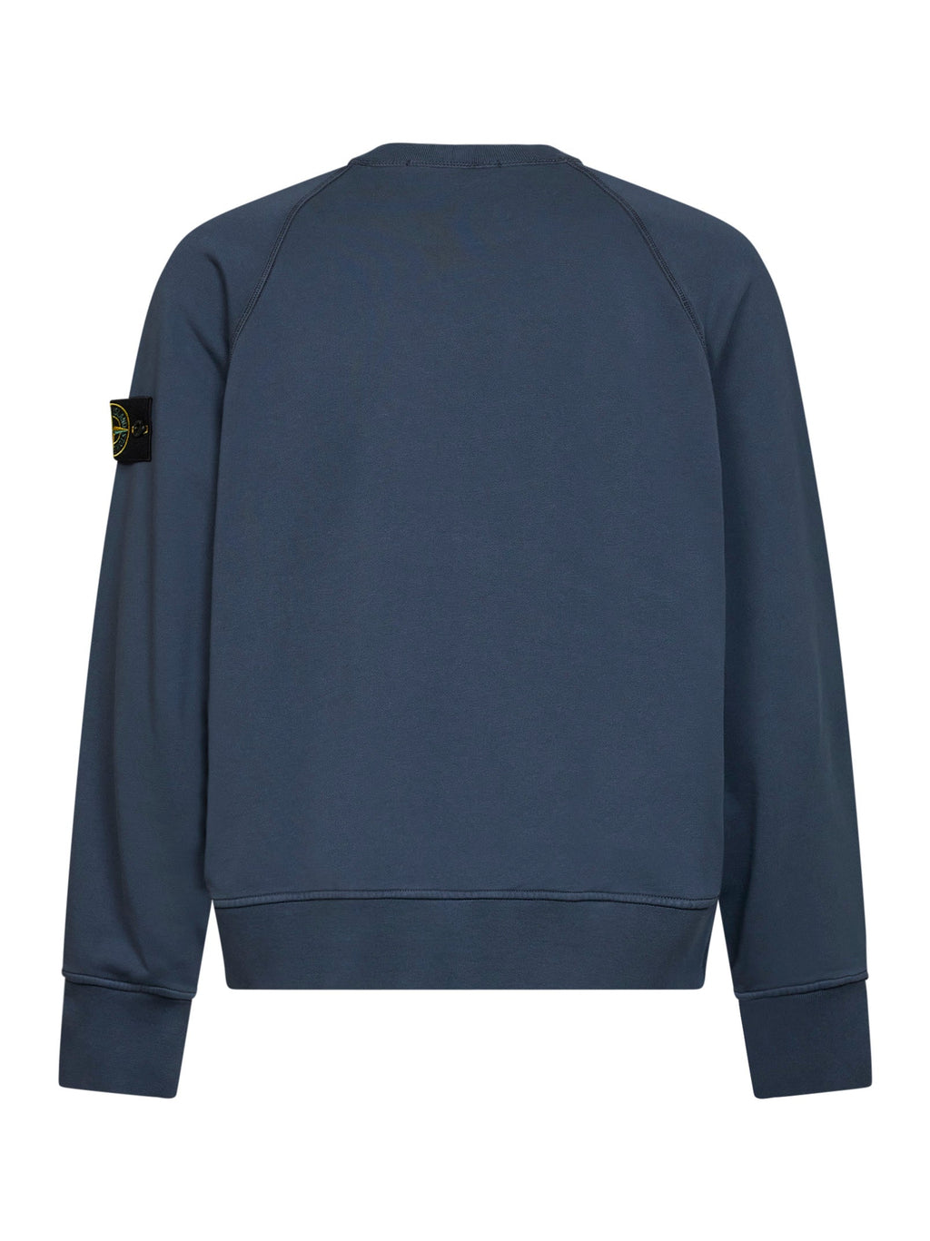 Stone Island Men Slate Blue Cotton Crewneck Sweatshirt