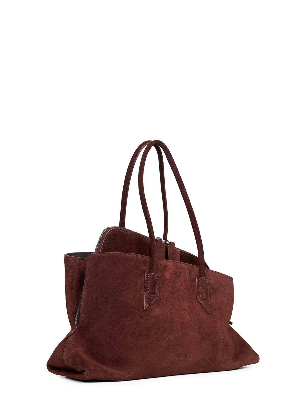 The Attico Women Light Chocolate "La Passeggiata Medium" Top Handle Bag