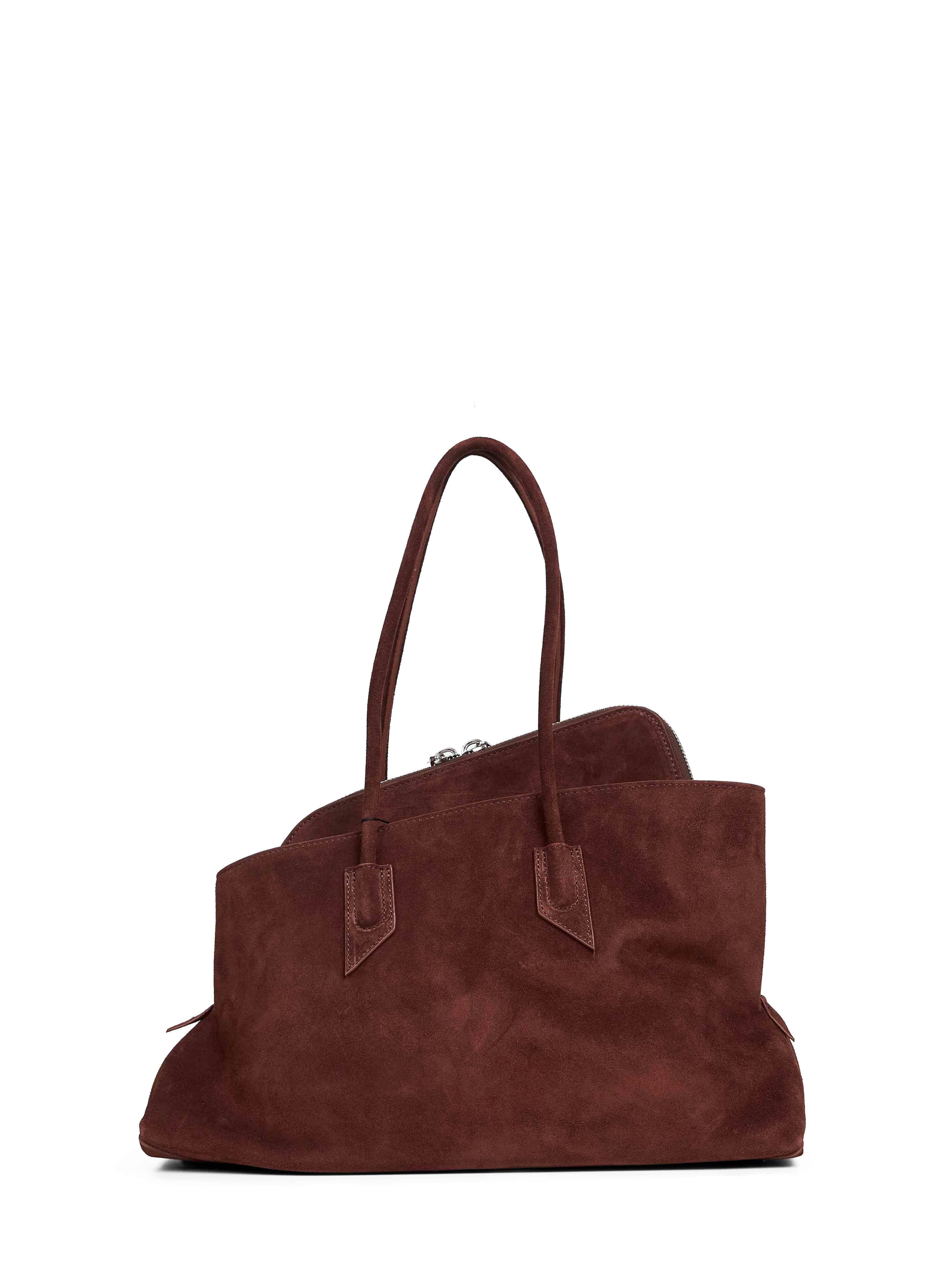 The Attico Women Light Chocolate "La Passeggiata Medium" Top Handle Bag