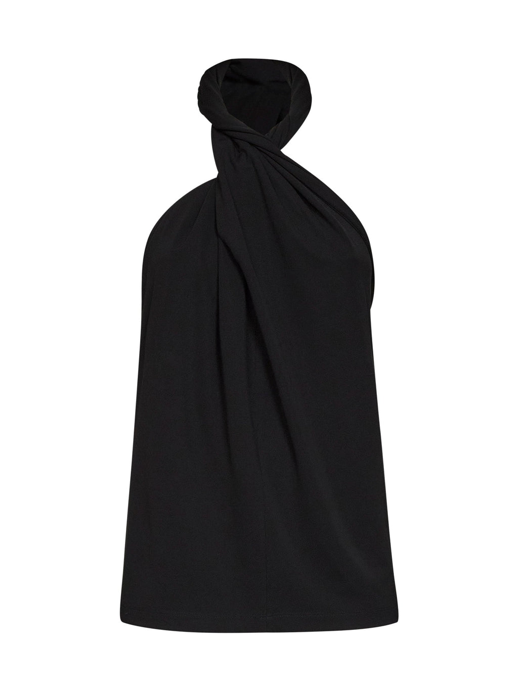 Toteme Women Black Jersey Twisted Halter Top
