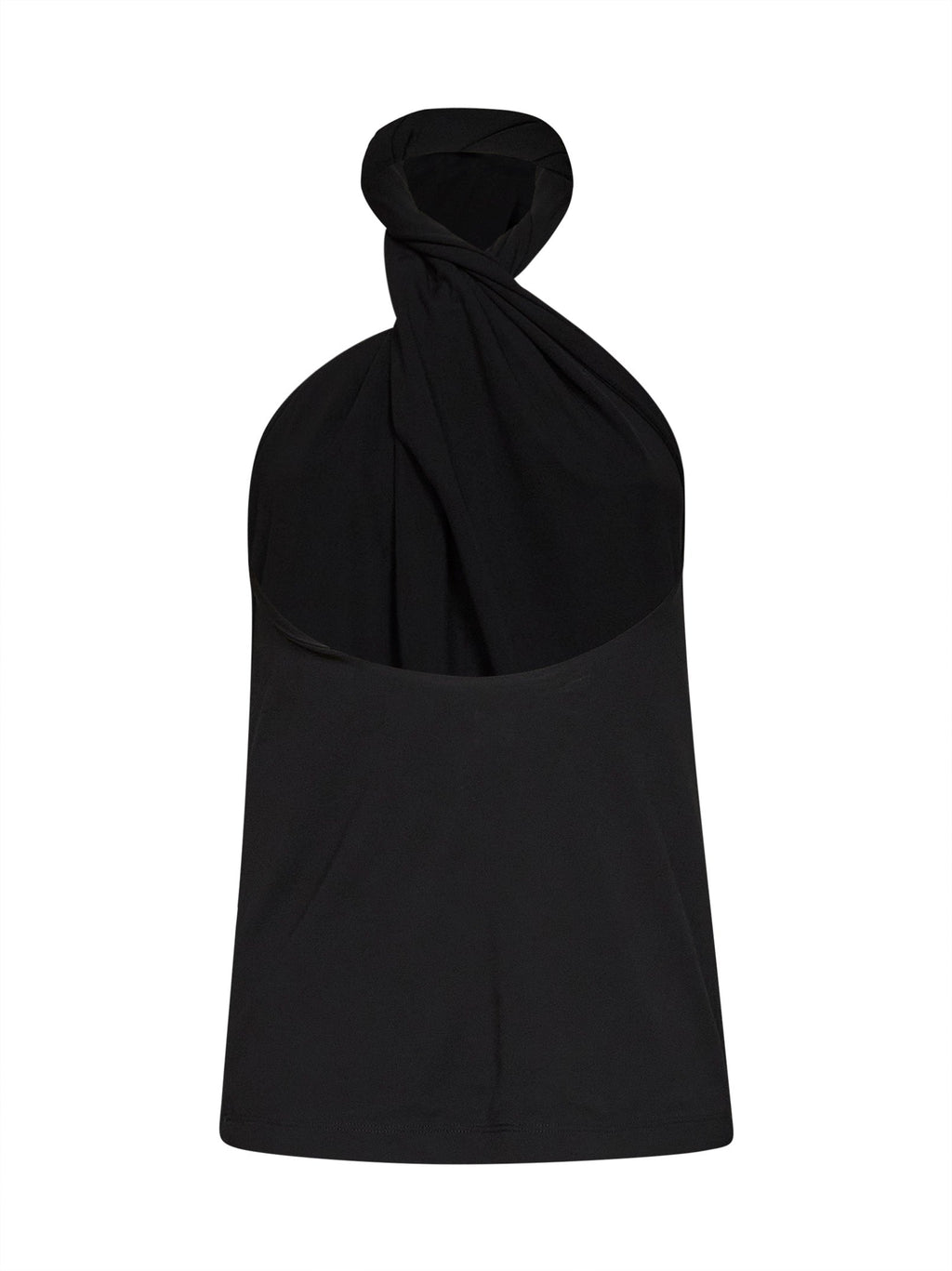 Toteme Women Black Jersey Twisted Halter Top