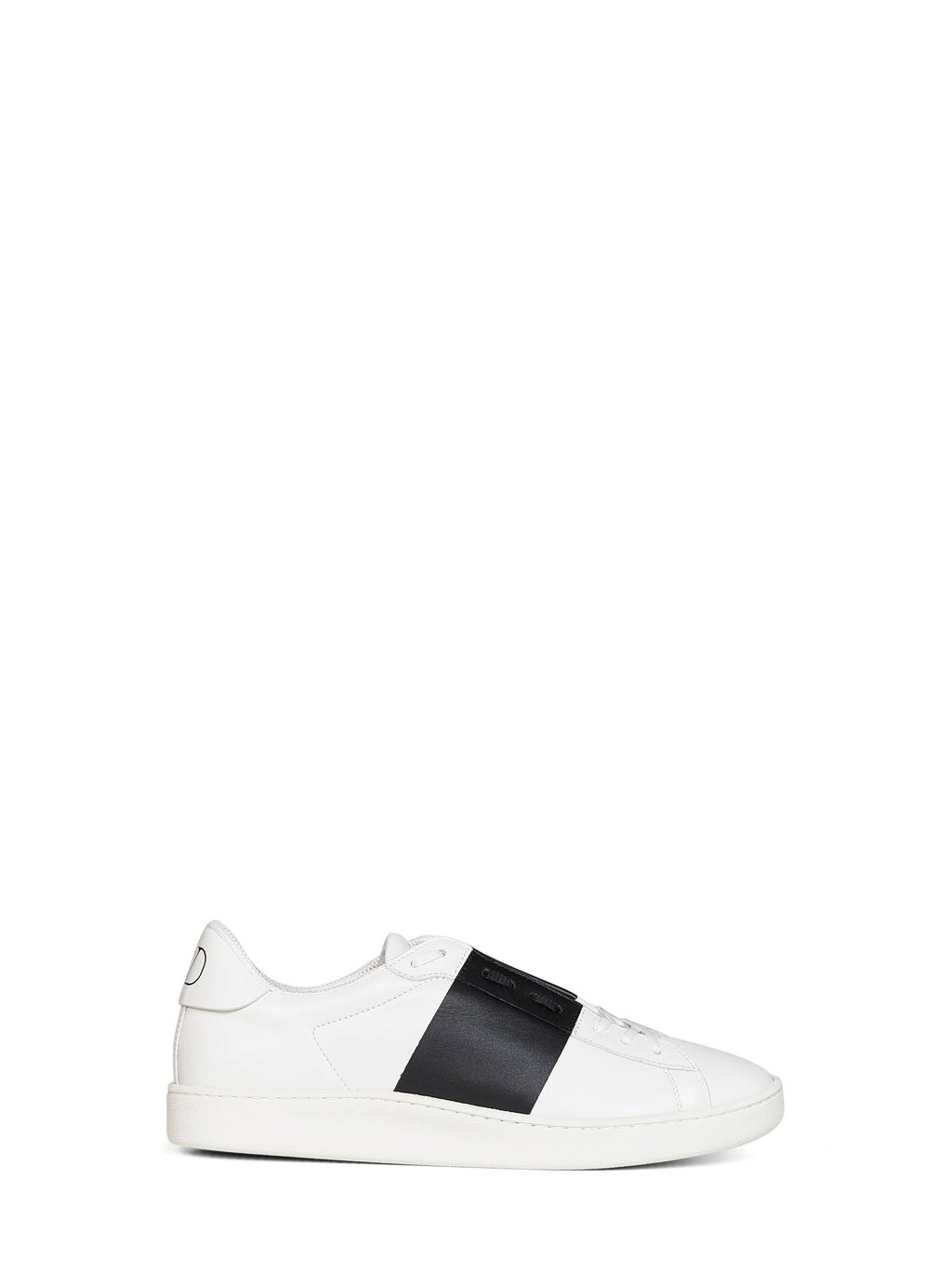 Valentino Garavani Men White And Black Nappa Calfskin Open Royco Sneakers