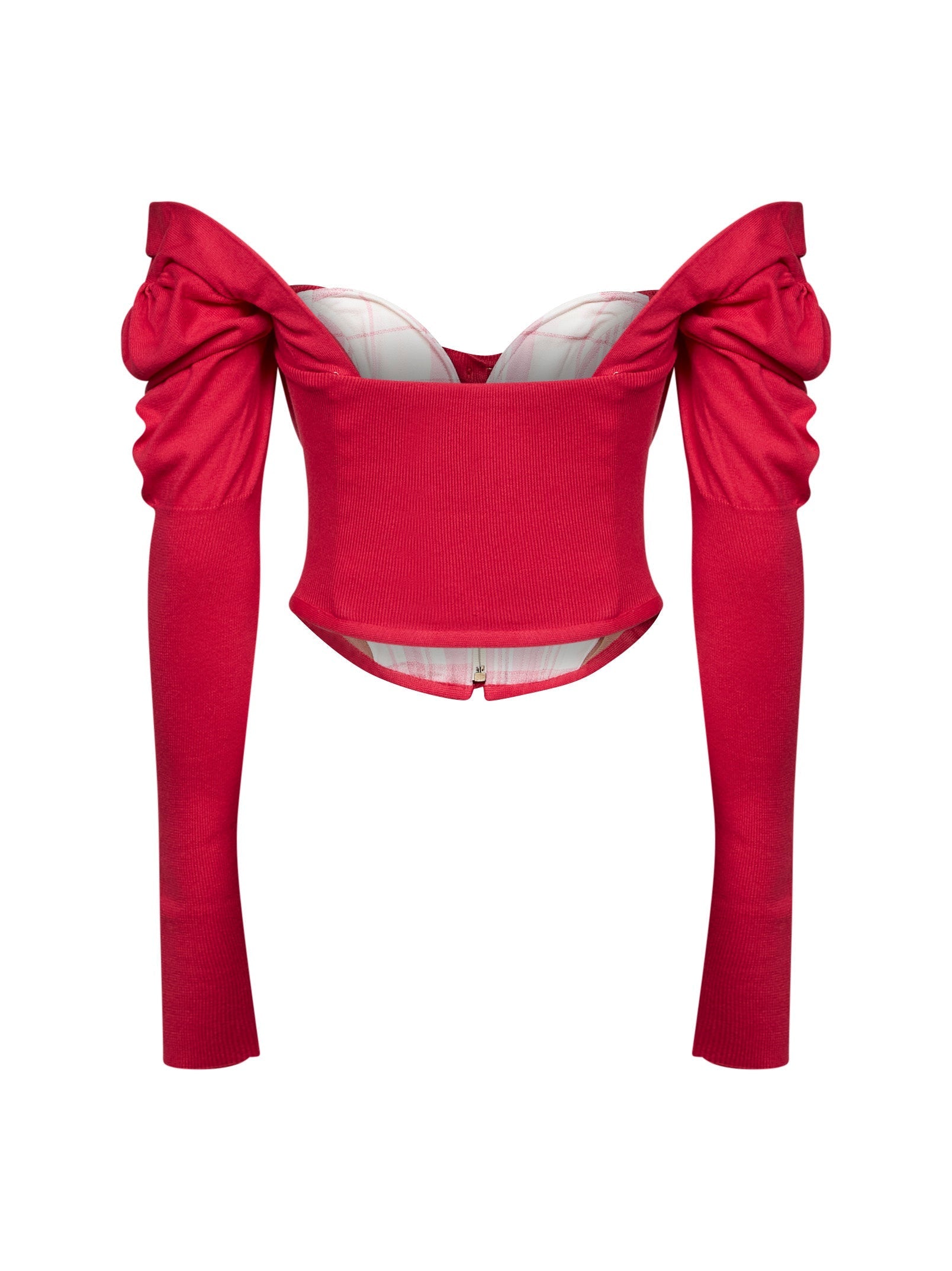 Vivienne Westwood Women Raspberry Knit Bea Corset Draped Cardigan