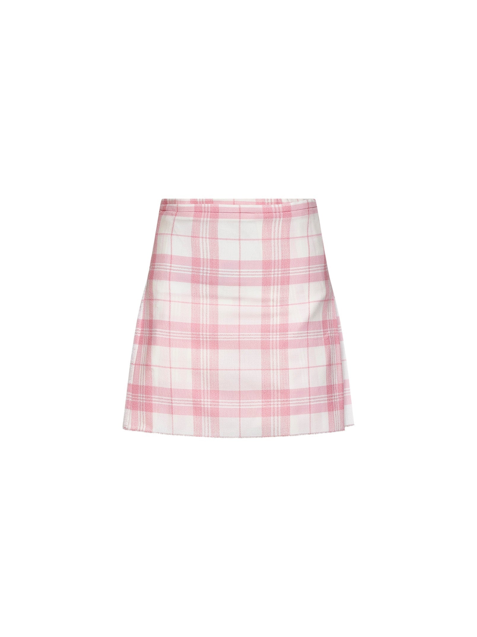 Vivienne Westwood Women Pink And Ivory "Coquette" Virgin Wool Kilt Mini Skirt