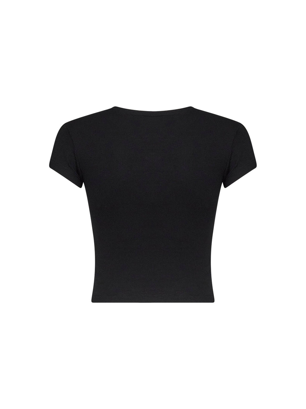 Vivienne Westwood Women Black Ribbed Jersey Baby Peru Cropped T-Shirt
