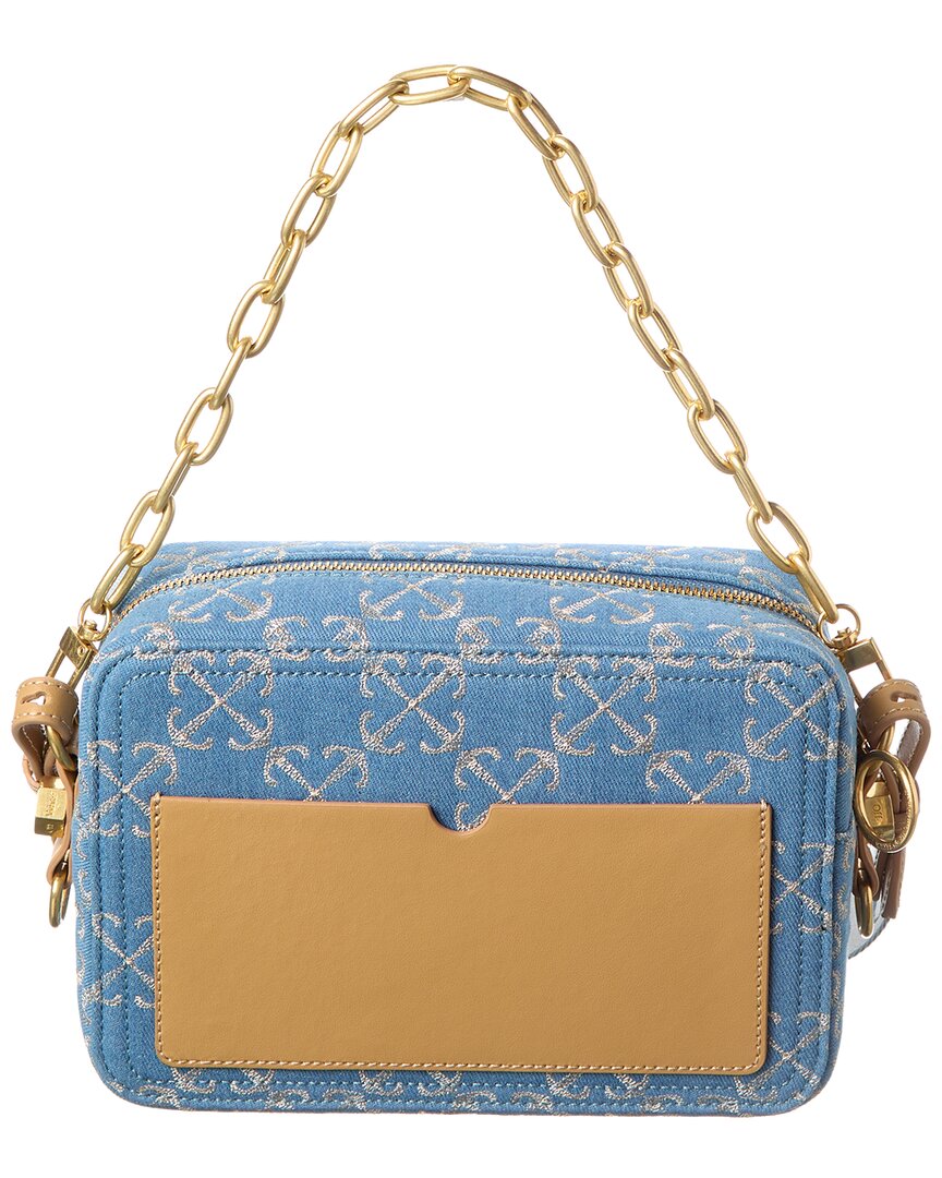 Off-White Logo Medium Denim Crossbody