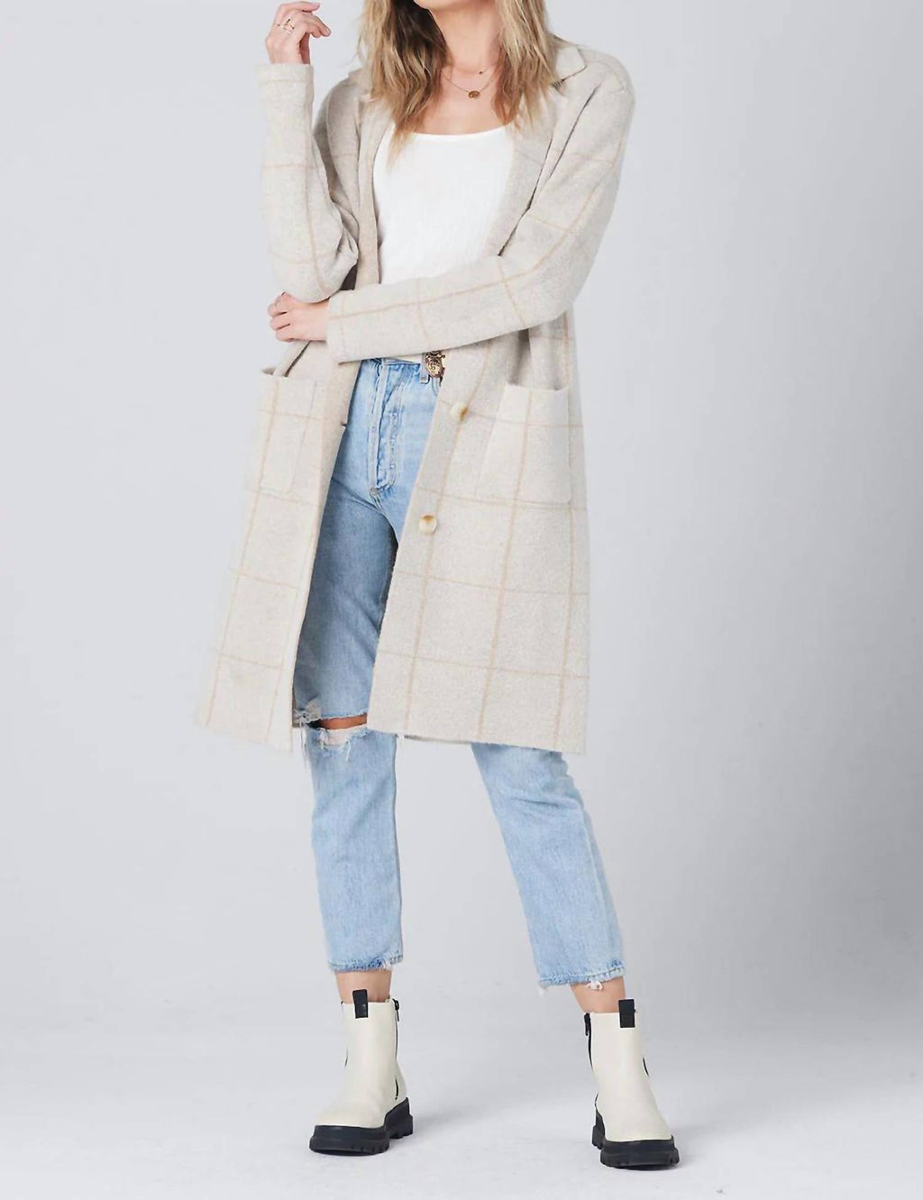 Lorelei Sweater Cardigan In Natural