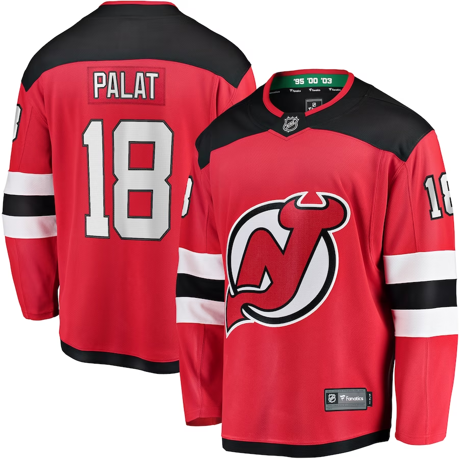 Men's New jersey Devils Jamie Ondrej Palat #18 Red Player Game jersey
